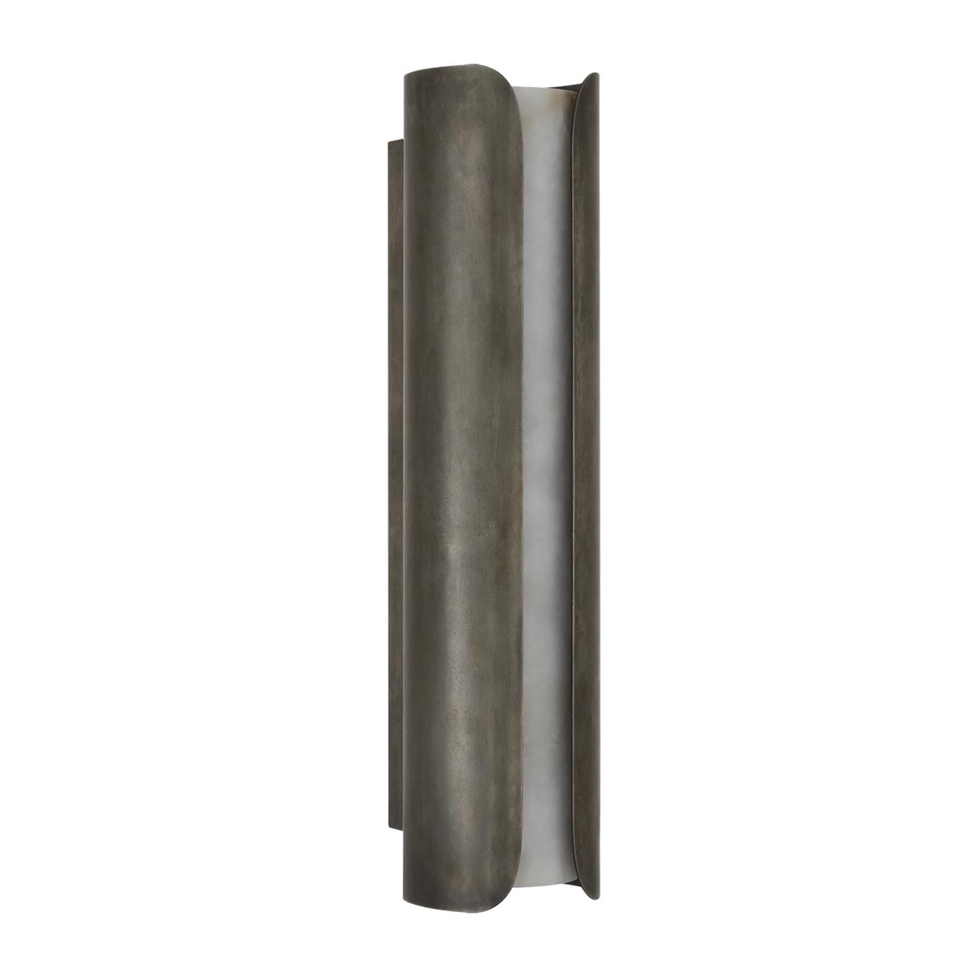 Shown in Mottled Pewter finish and Alabaster shade