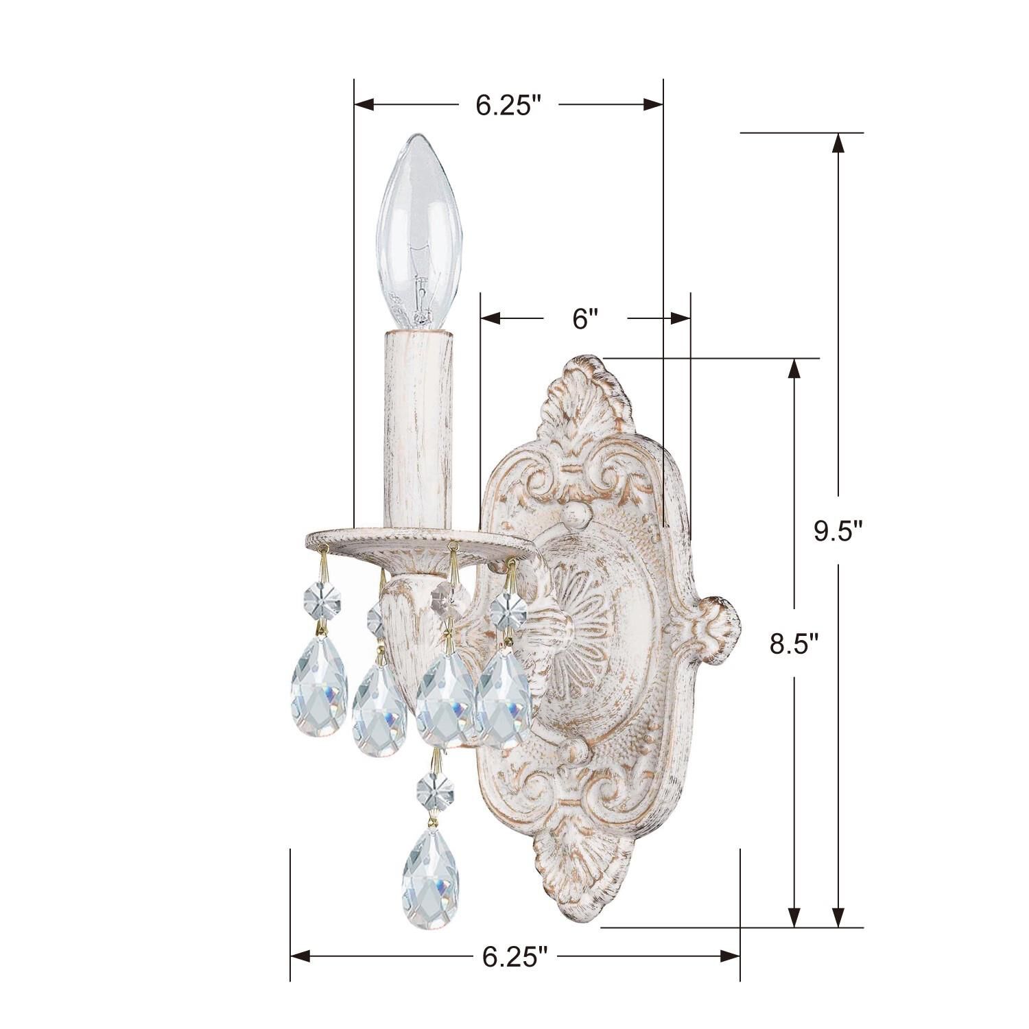 Crystorama Paris Market 9 Inch Wall Sconce