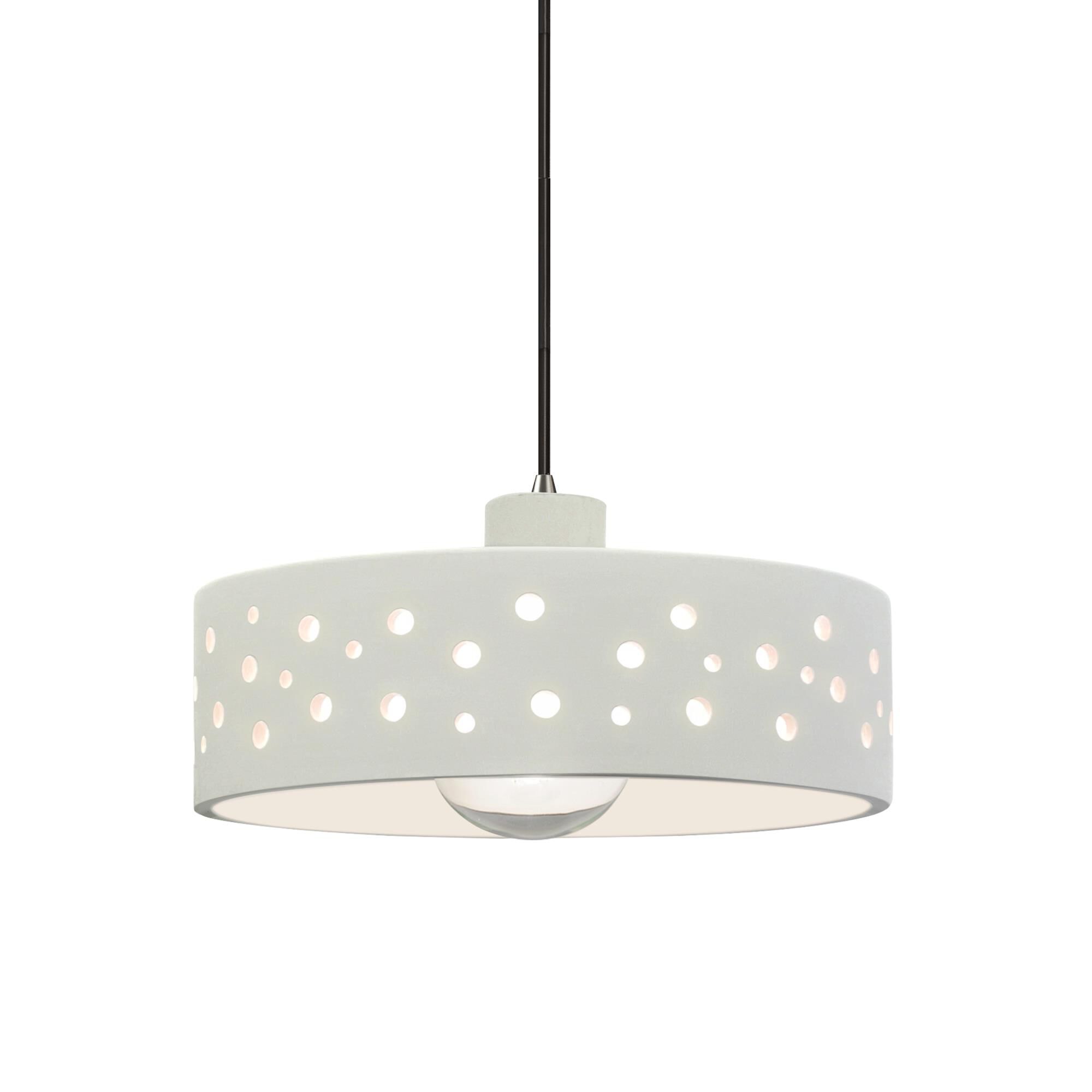 Shown in Polished Chrome finish and Matte White shade