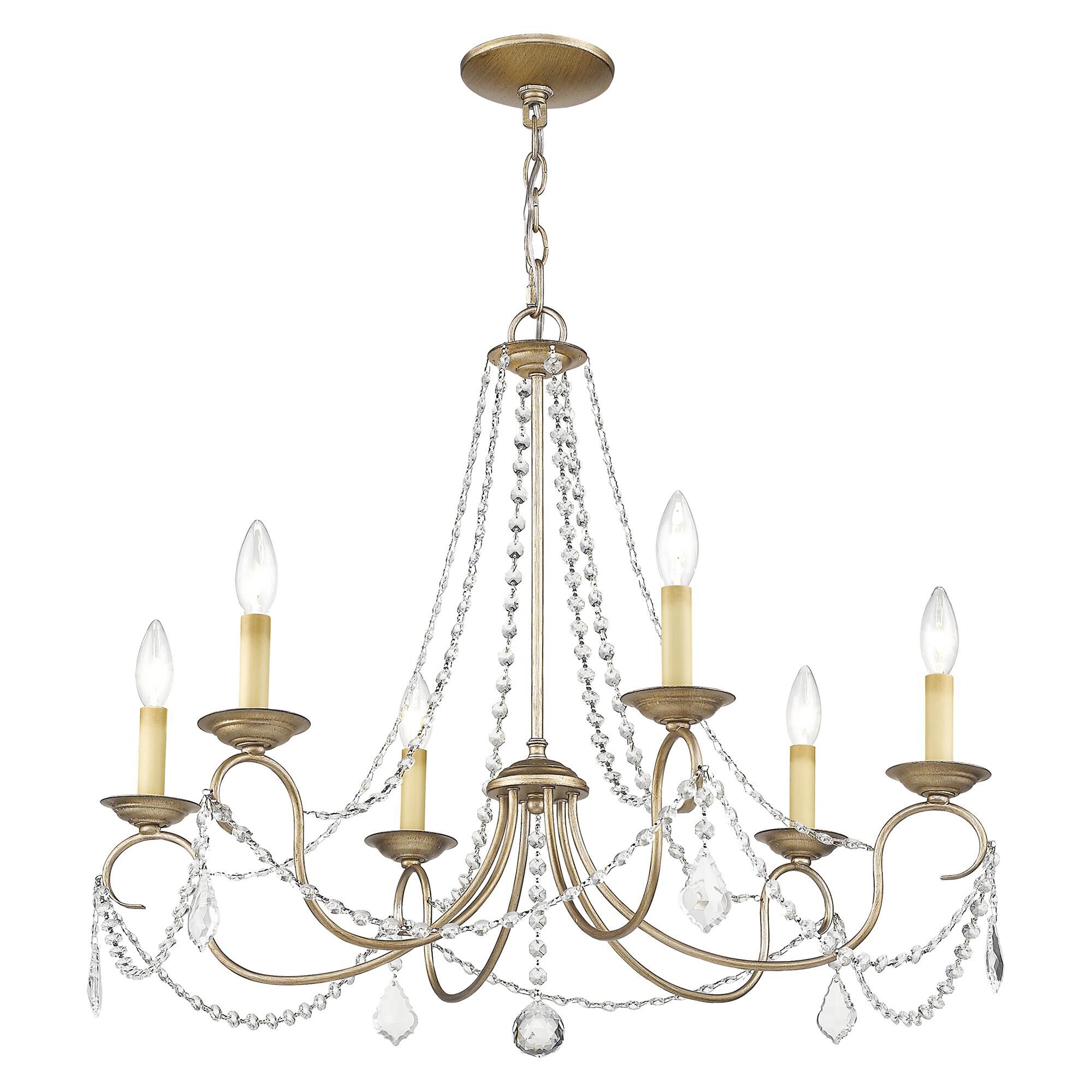 Pennington 28 Inch 6 Light Chandelier by Livex Lighting