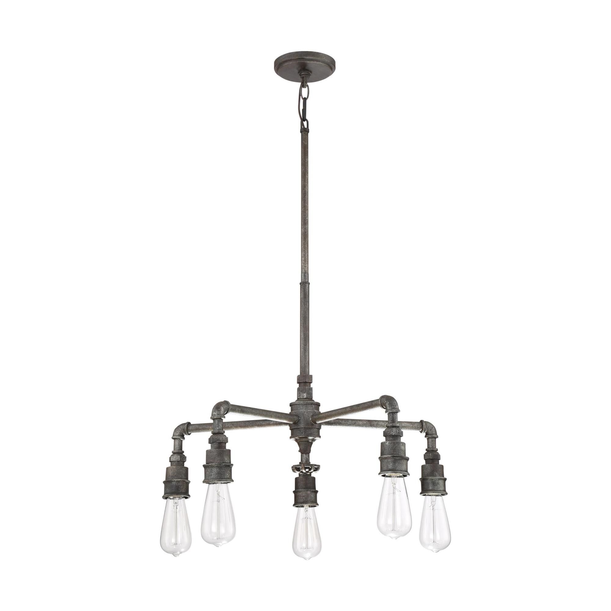 Squire 26 Inch 5 Light Chandelier by Quoizel