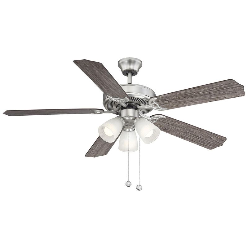 52 Inch Ceiling Fan with Light Kit by Meridian Lighting