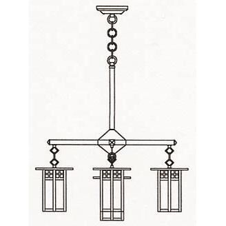 Glasgow 25 Inch 5 Light Chandelier by Arroyo Craftsman