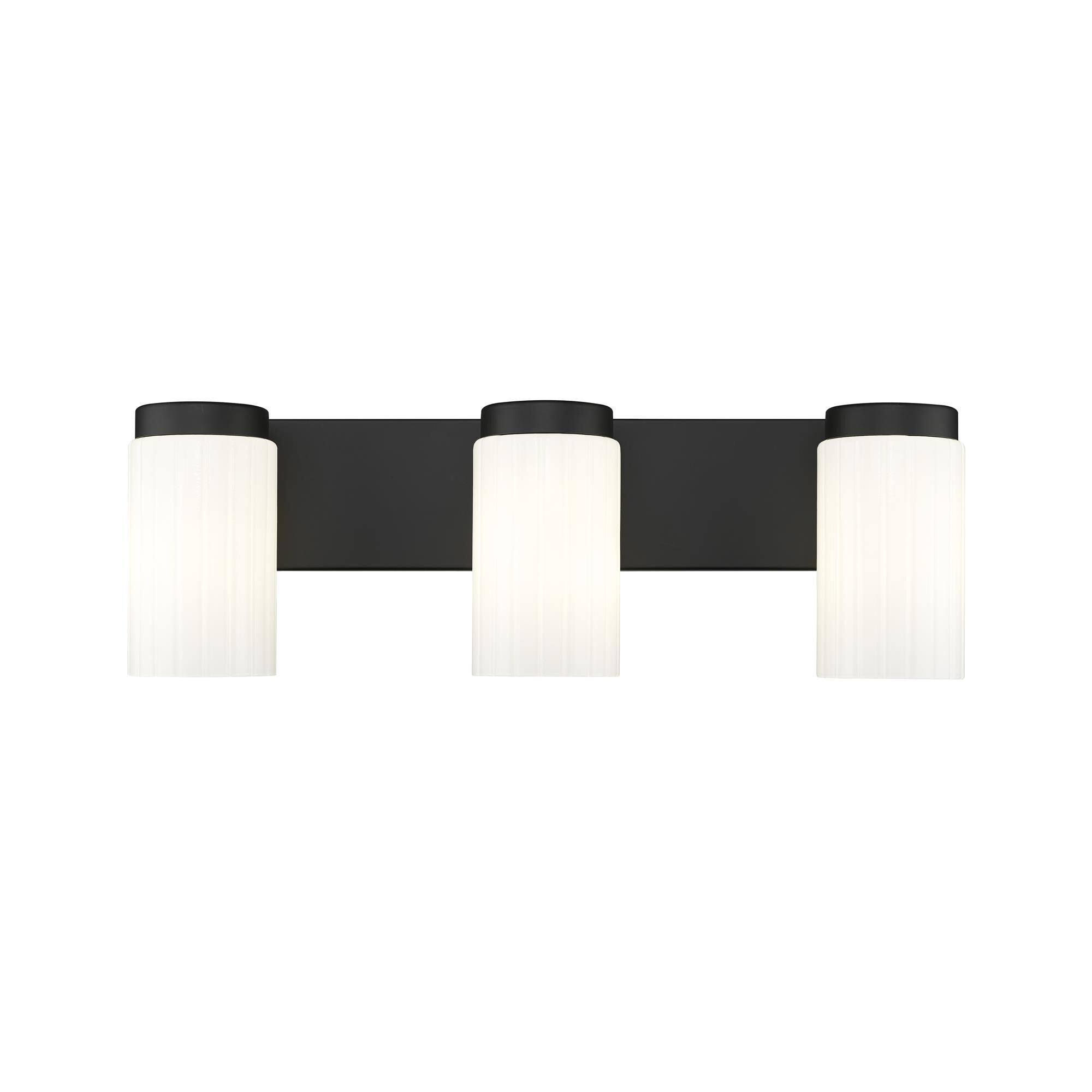Shown in Matte Black finish and Matte Opal glass and Matte Opal shade