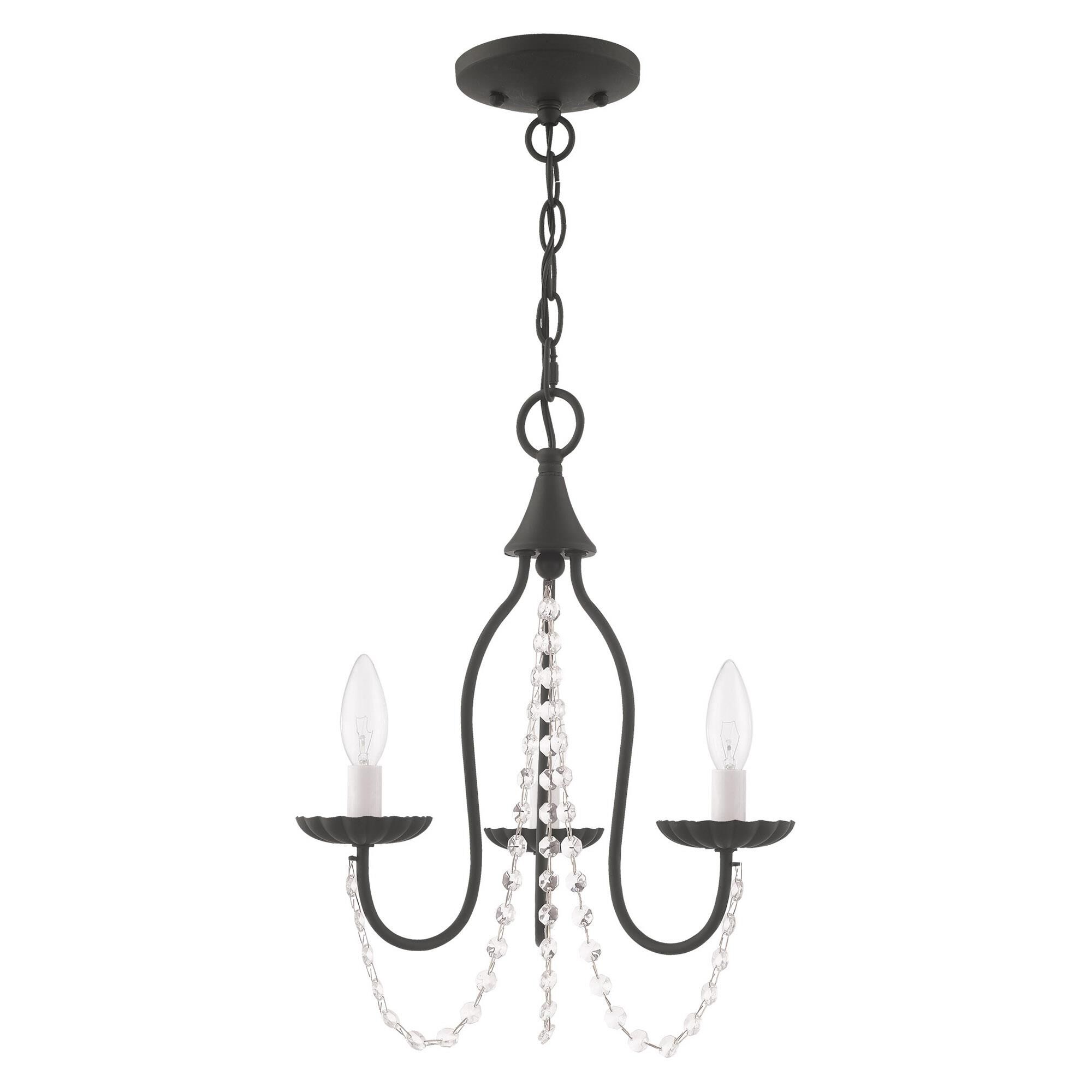 Alessia 13 Inch 3 Light Mini Chandelier by Livex Lighting
