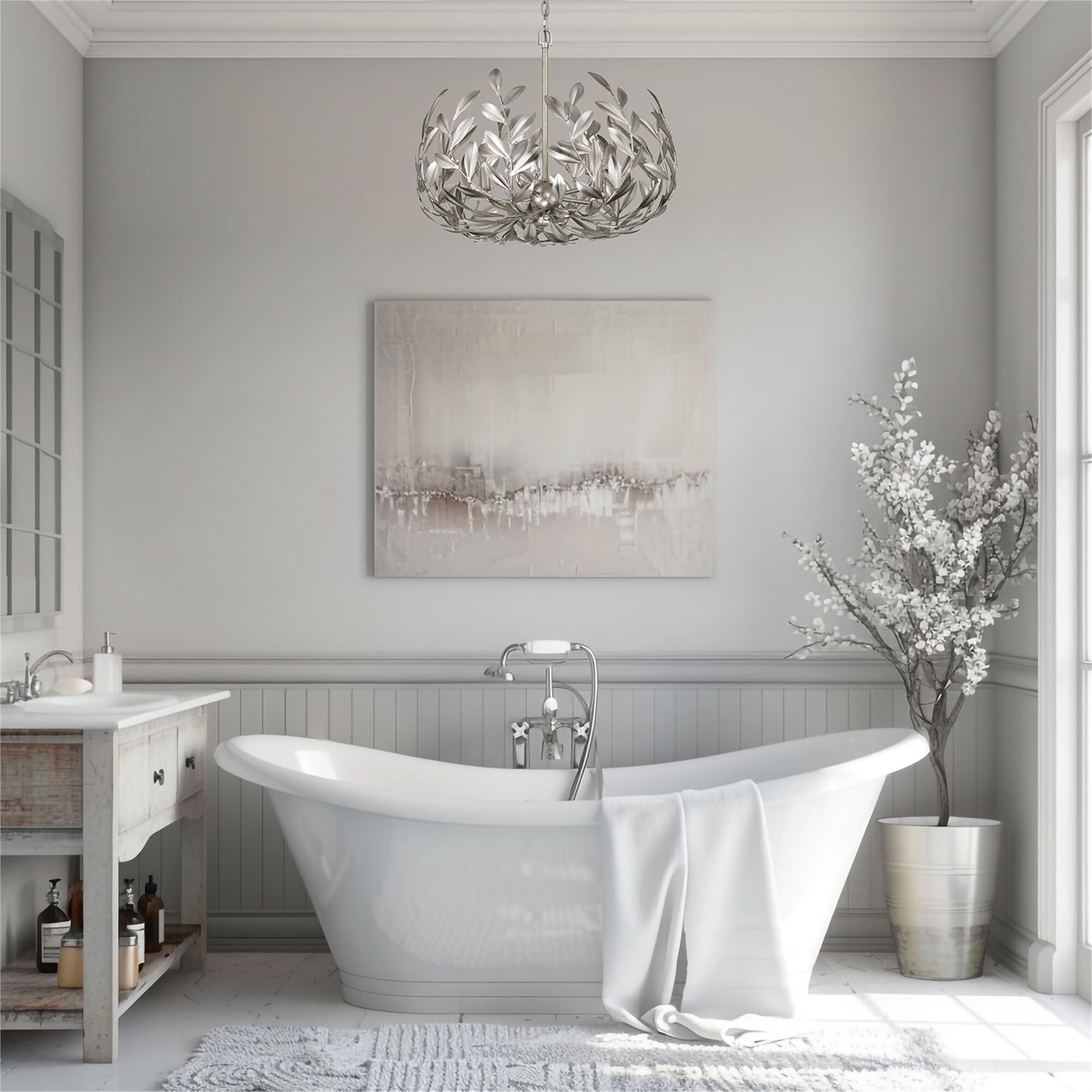 Shown in Antique Silver finish