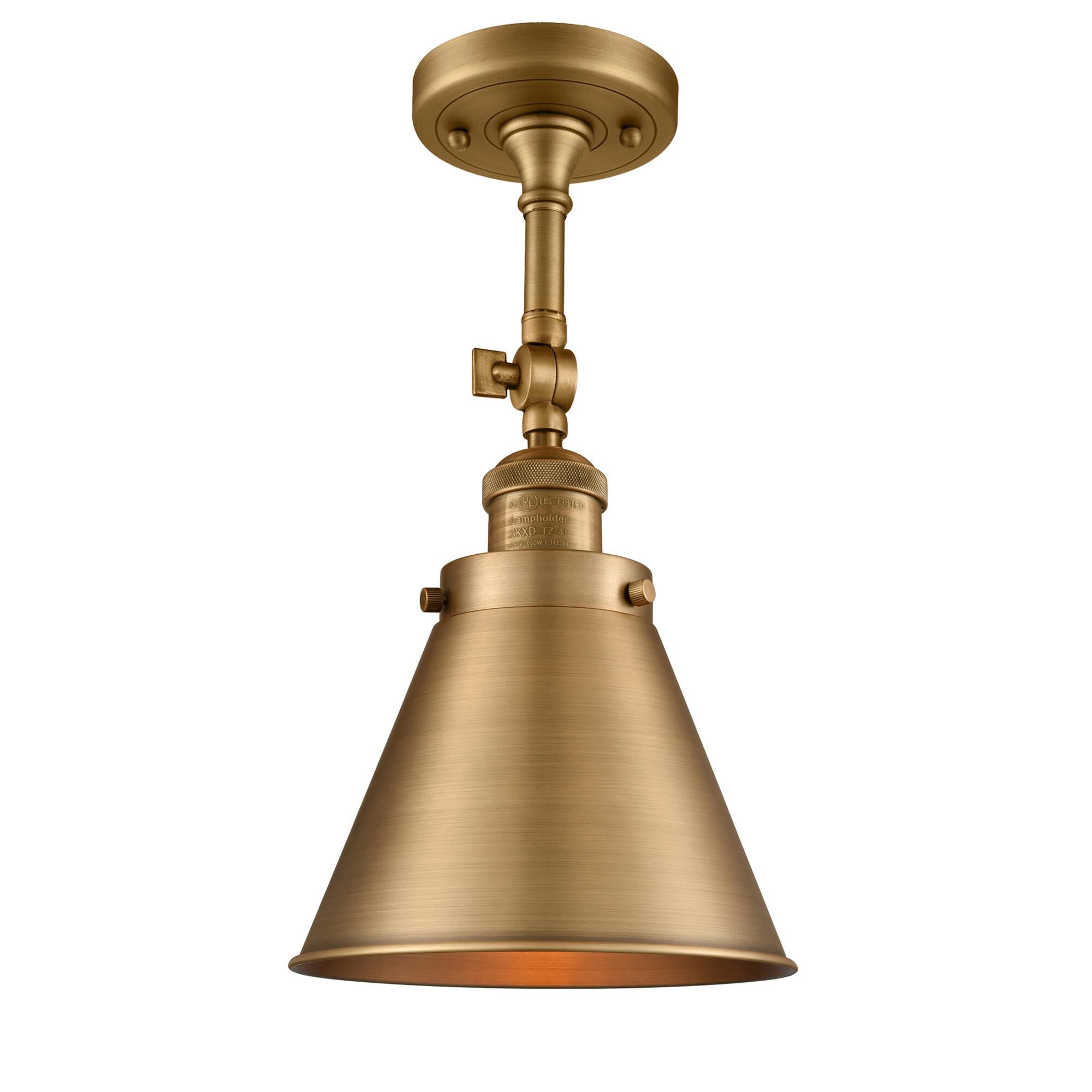Bruno Marashlian Appalachian 8 Inch 1 Light Semi Flush Mount by Innovations Lighting