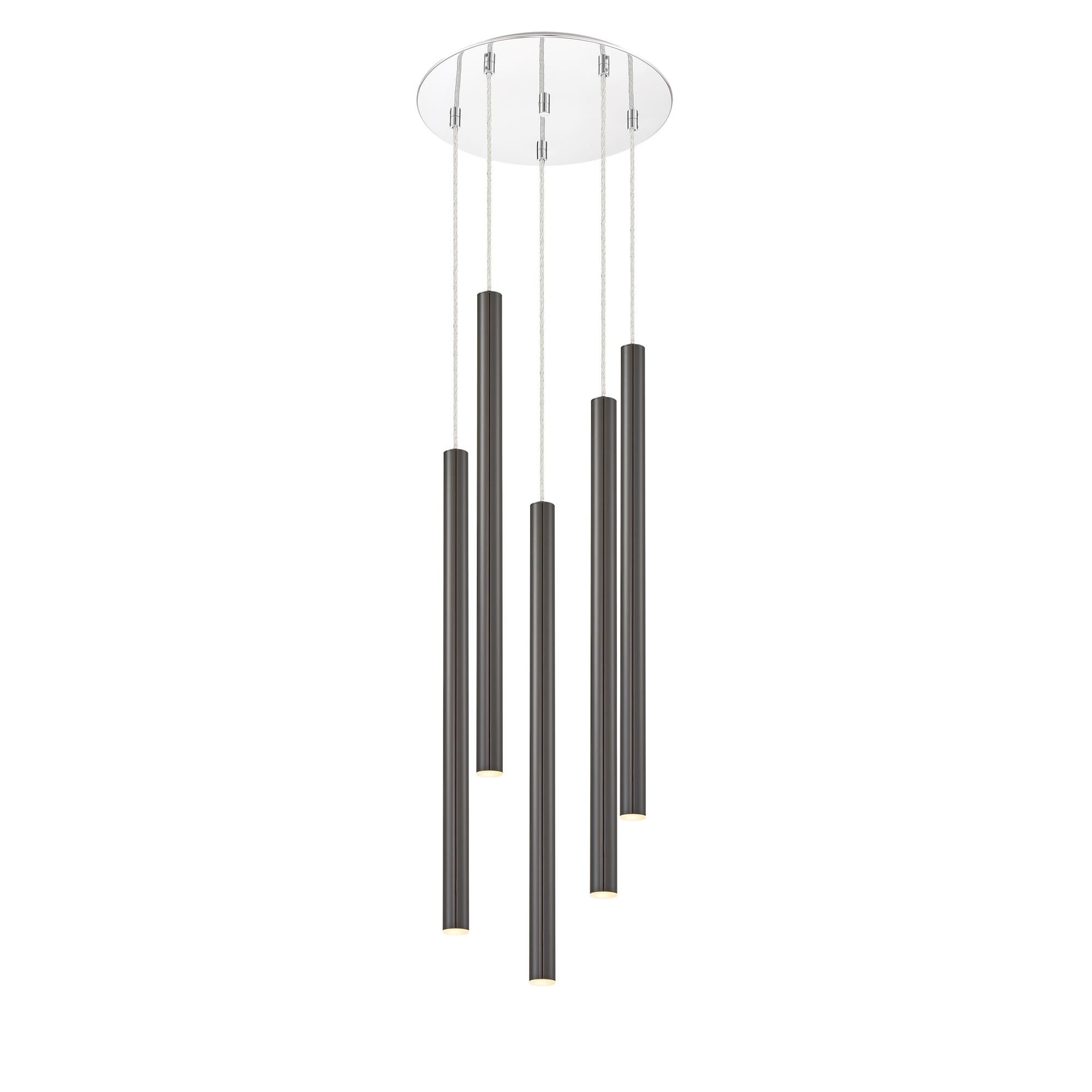 Shown in Chrome finish and Steel glass and Steel shade