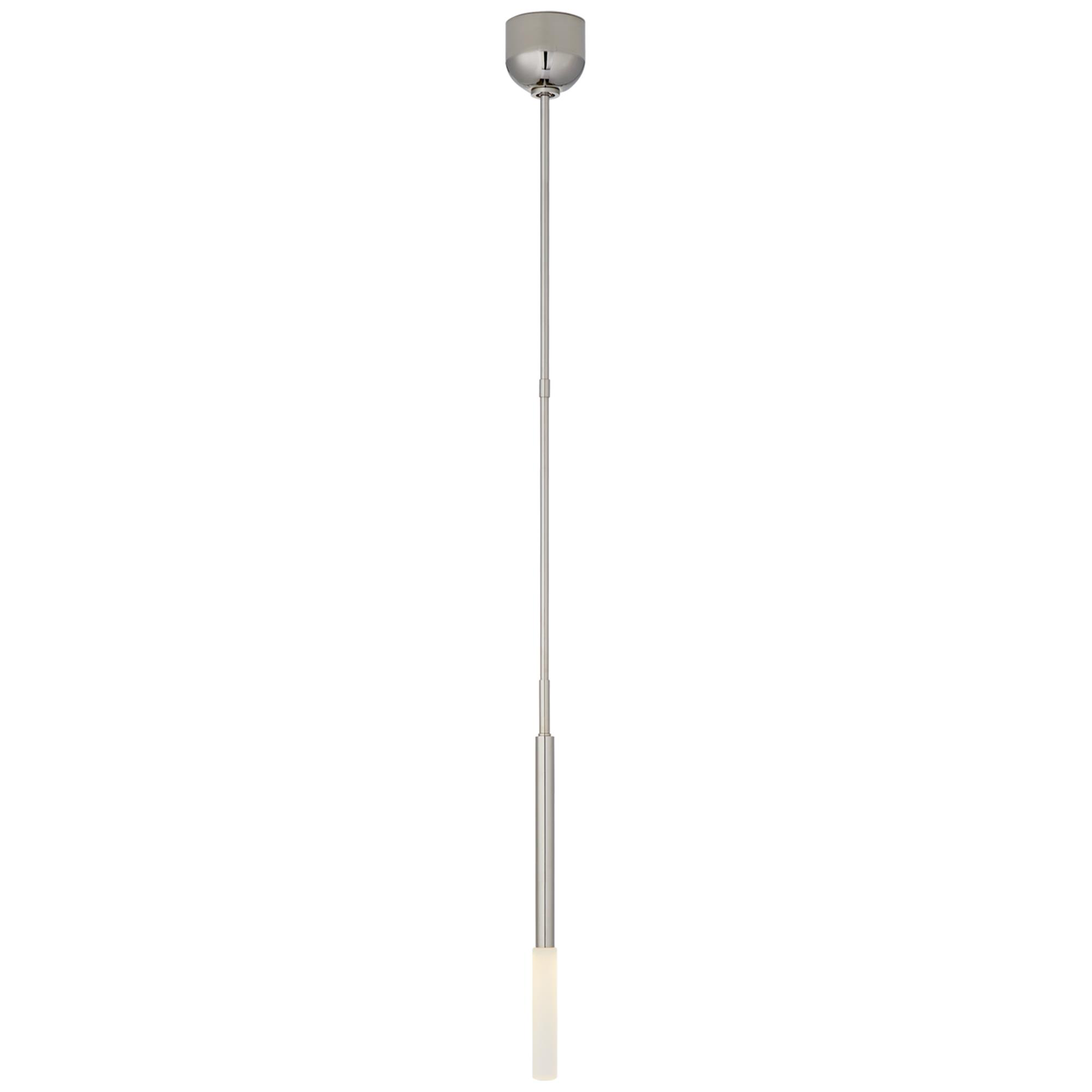Shown in Polished Nickel finish and Etched Crystal glass