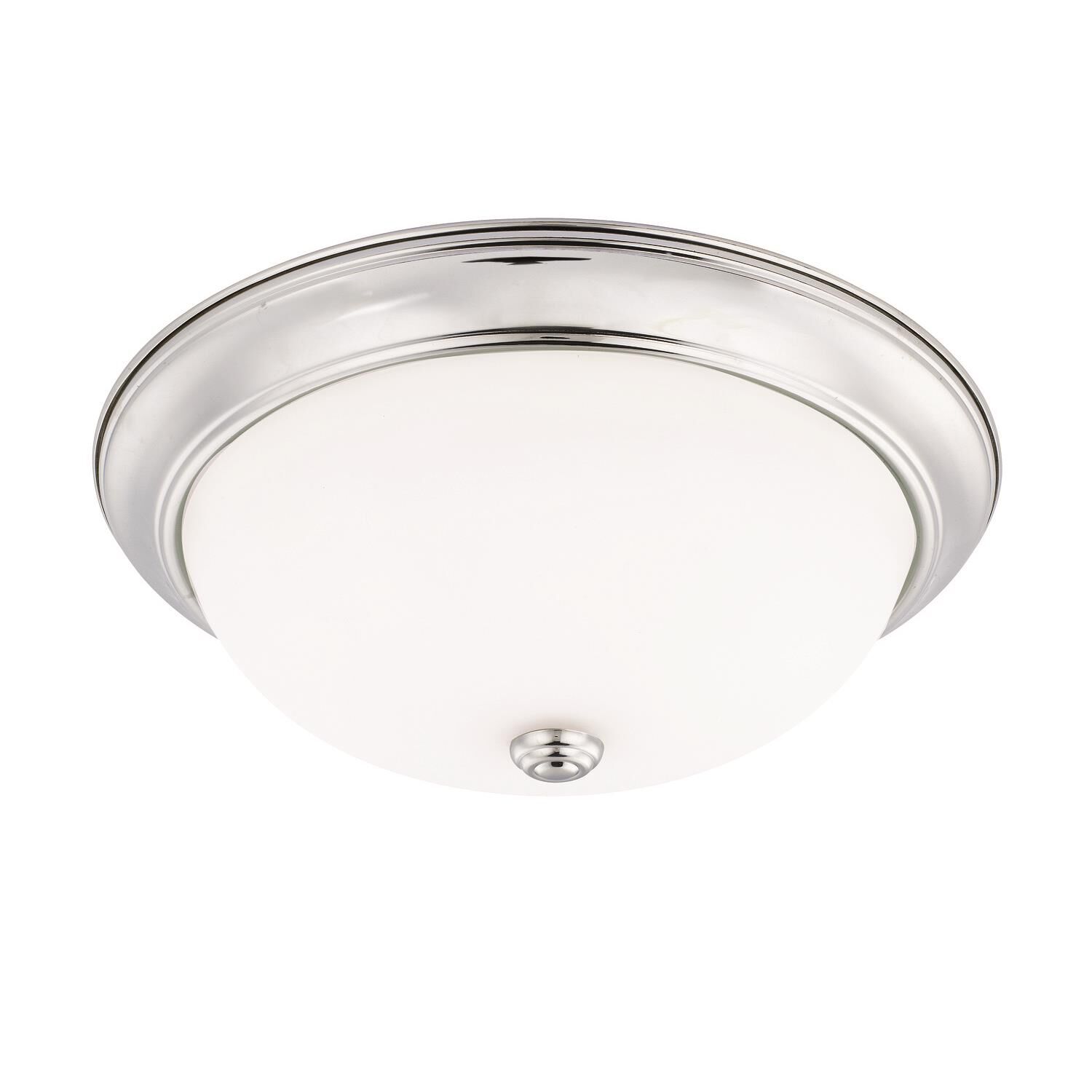 Shown in Chrome finish and Soft White glass