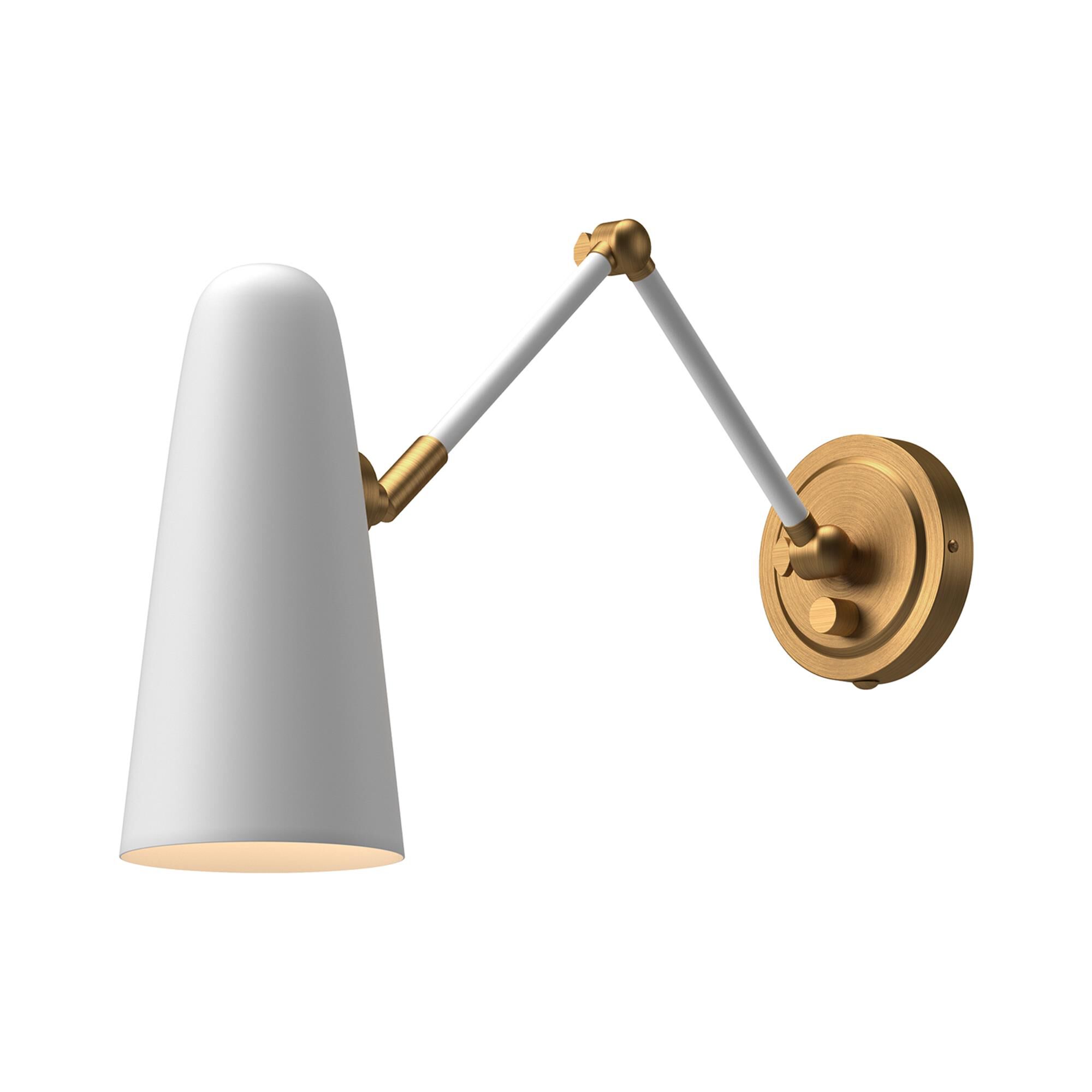Shown in White And Aged Gold finish
