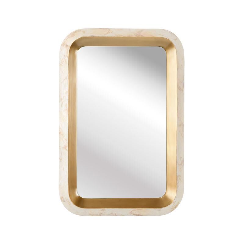 Gold Shellebrations Mirror Decorative Mirrors by Wildwood