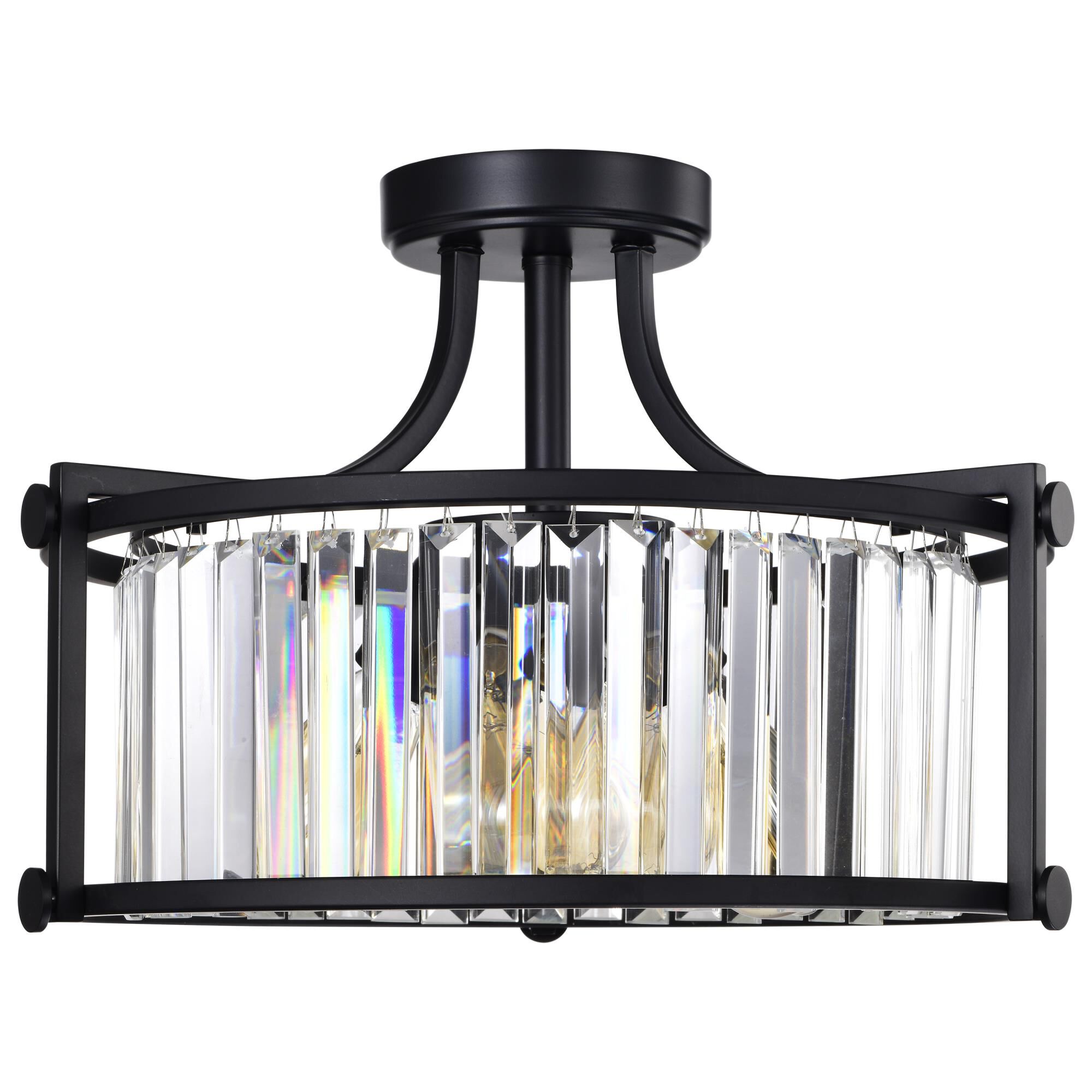 Krys 17 Inch 3 Light Semi Flush Mount by Nuvo Lighting