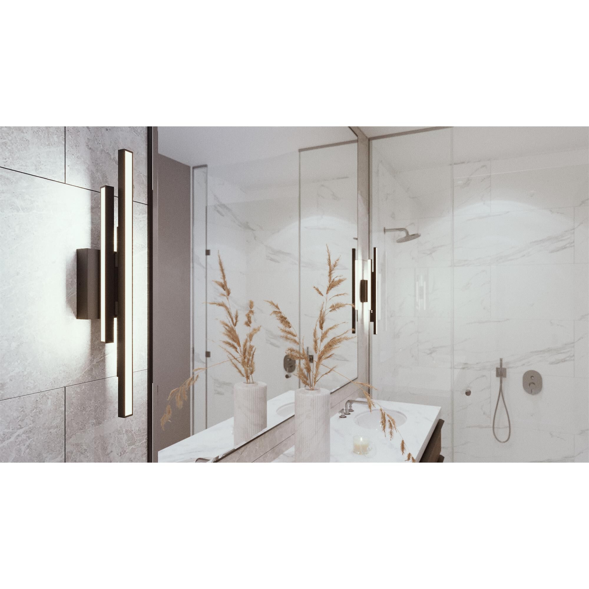 Shown in Black finish and White Acrylic shade