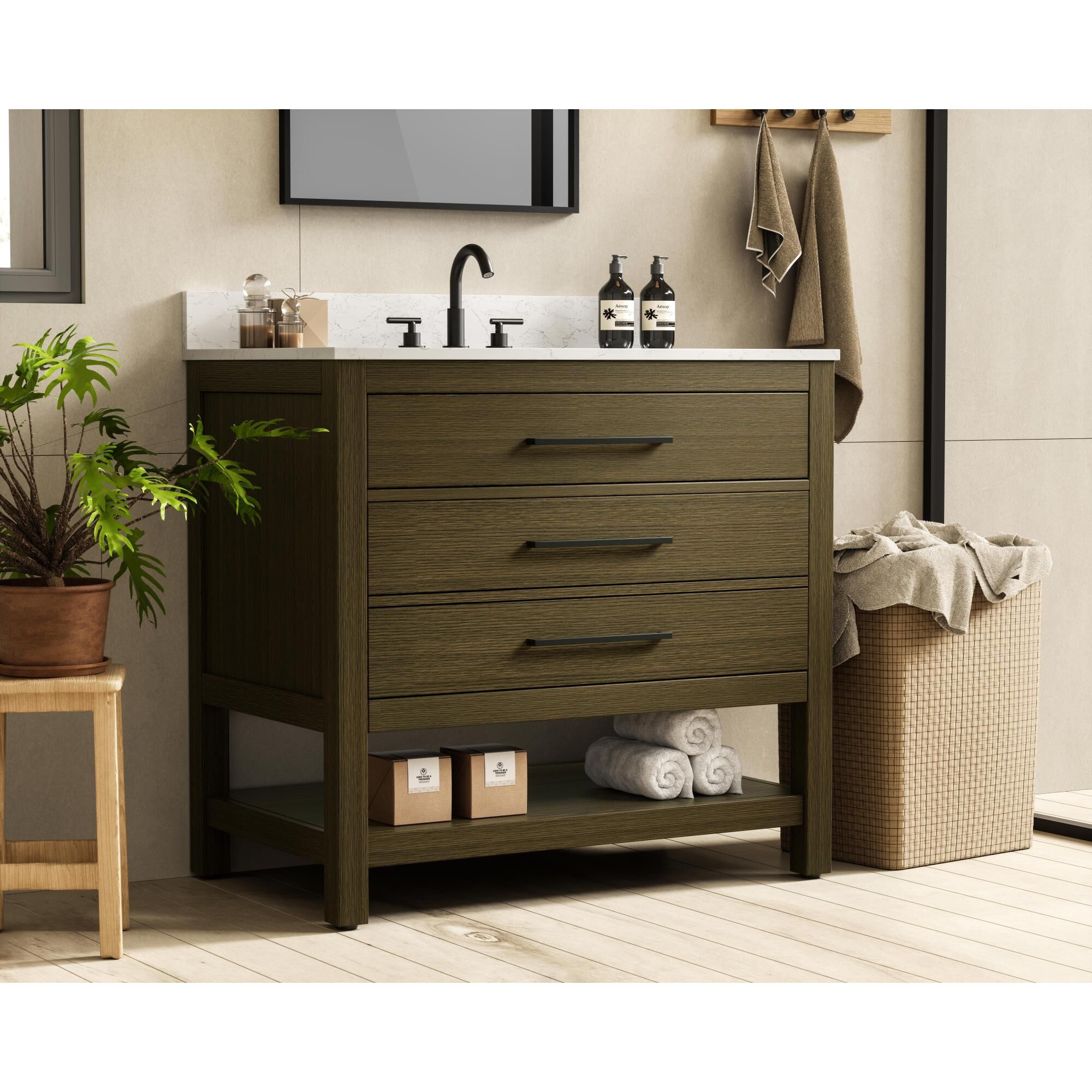 Shown in Chestnut Brown finish