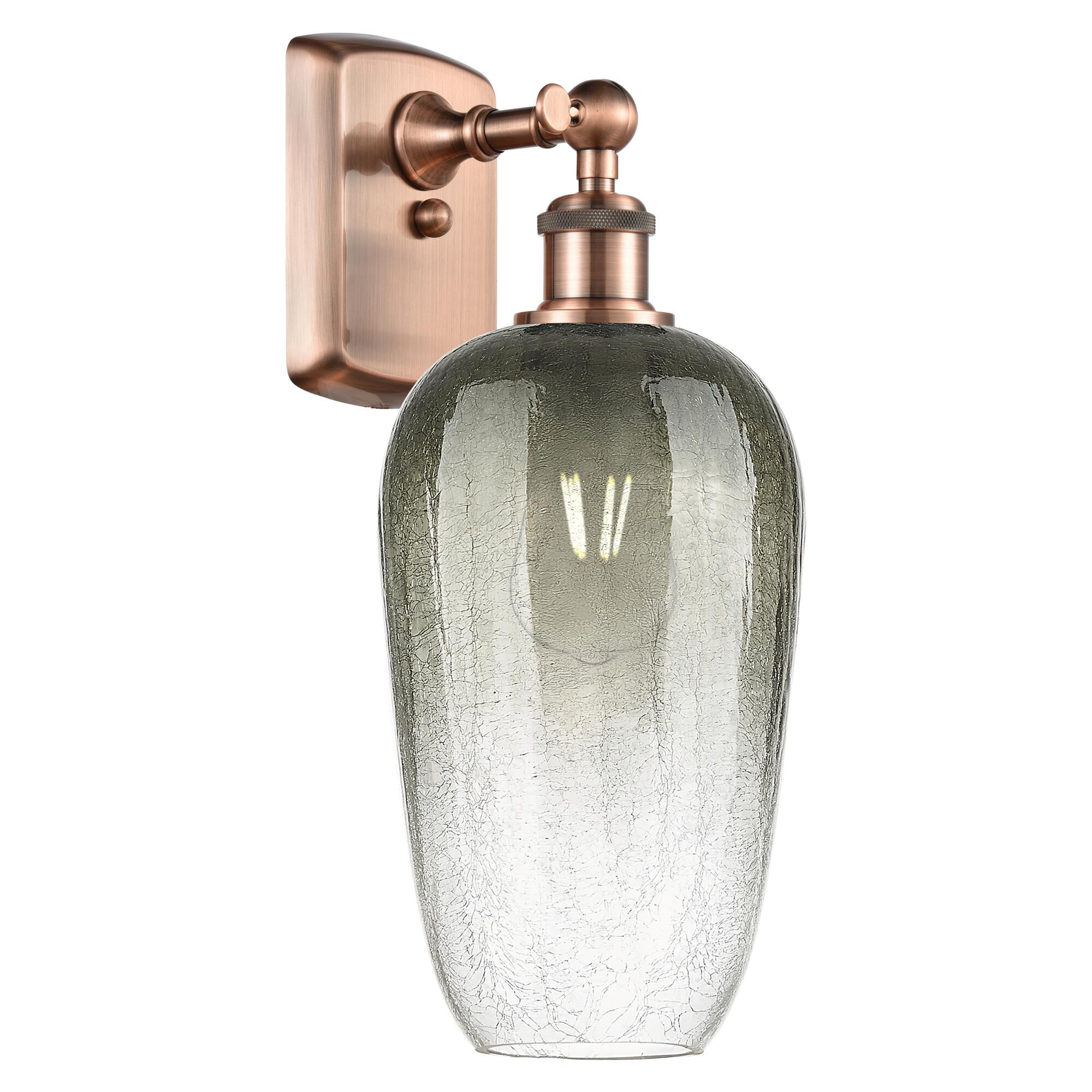 Shown in Antique Copper finish and Slate glass