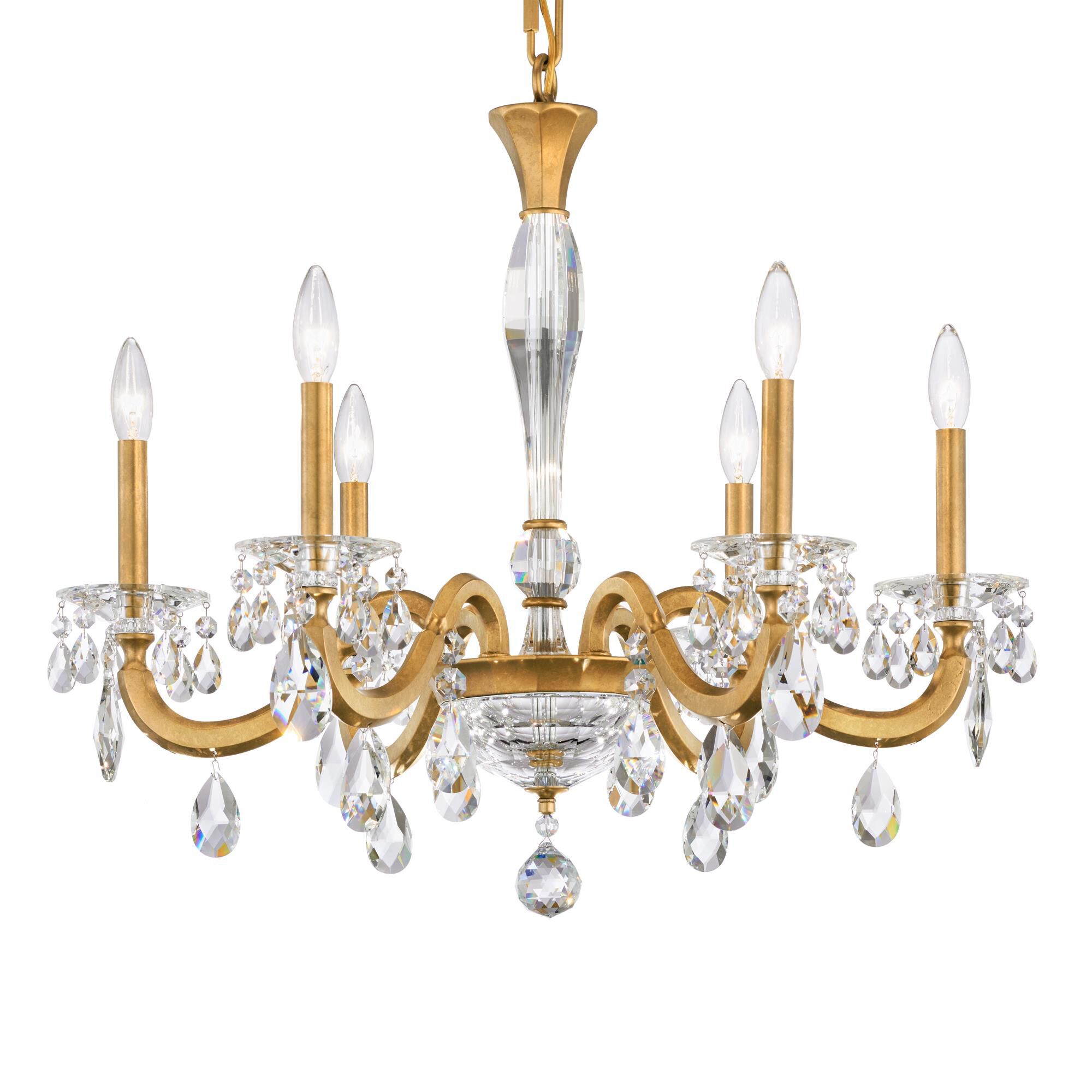 Shown in Heirloom Gold finish and Radiance crystal