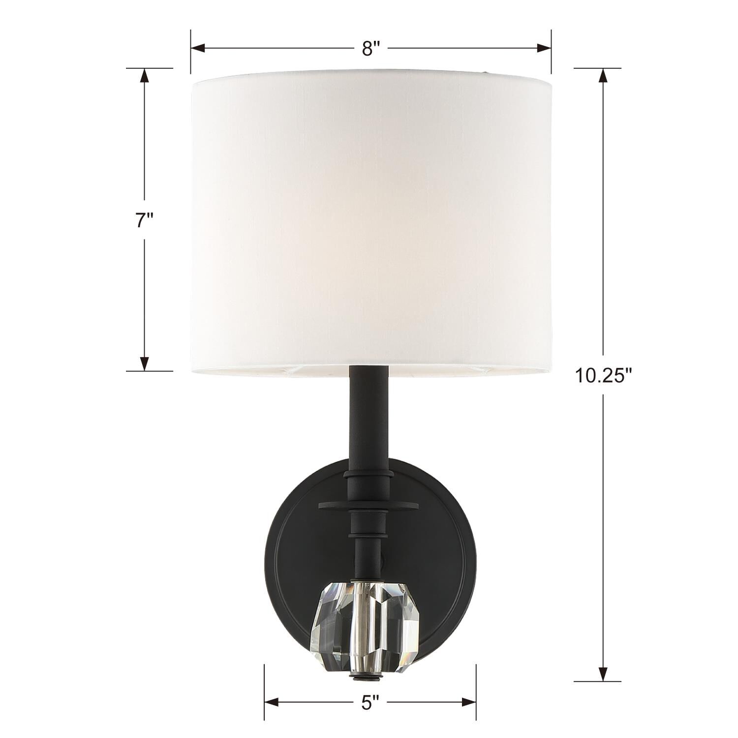 Crystorama Chimes 13 Inch Wall Sconce