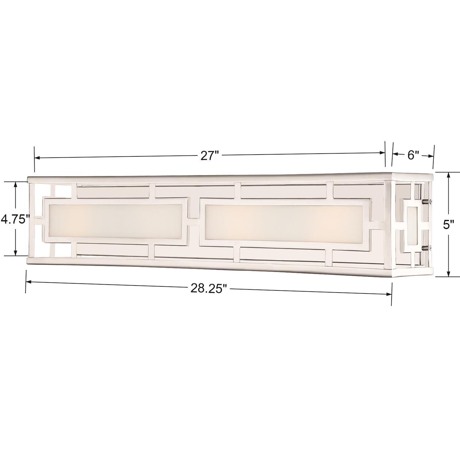 Shown in Polished Nickel finish and White Silk  Panels glass and White Silk Glass Panels shade