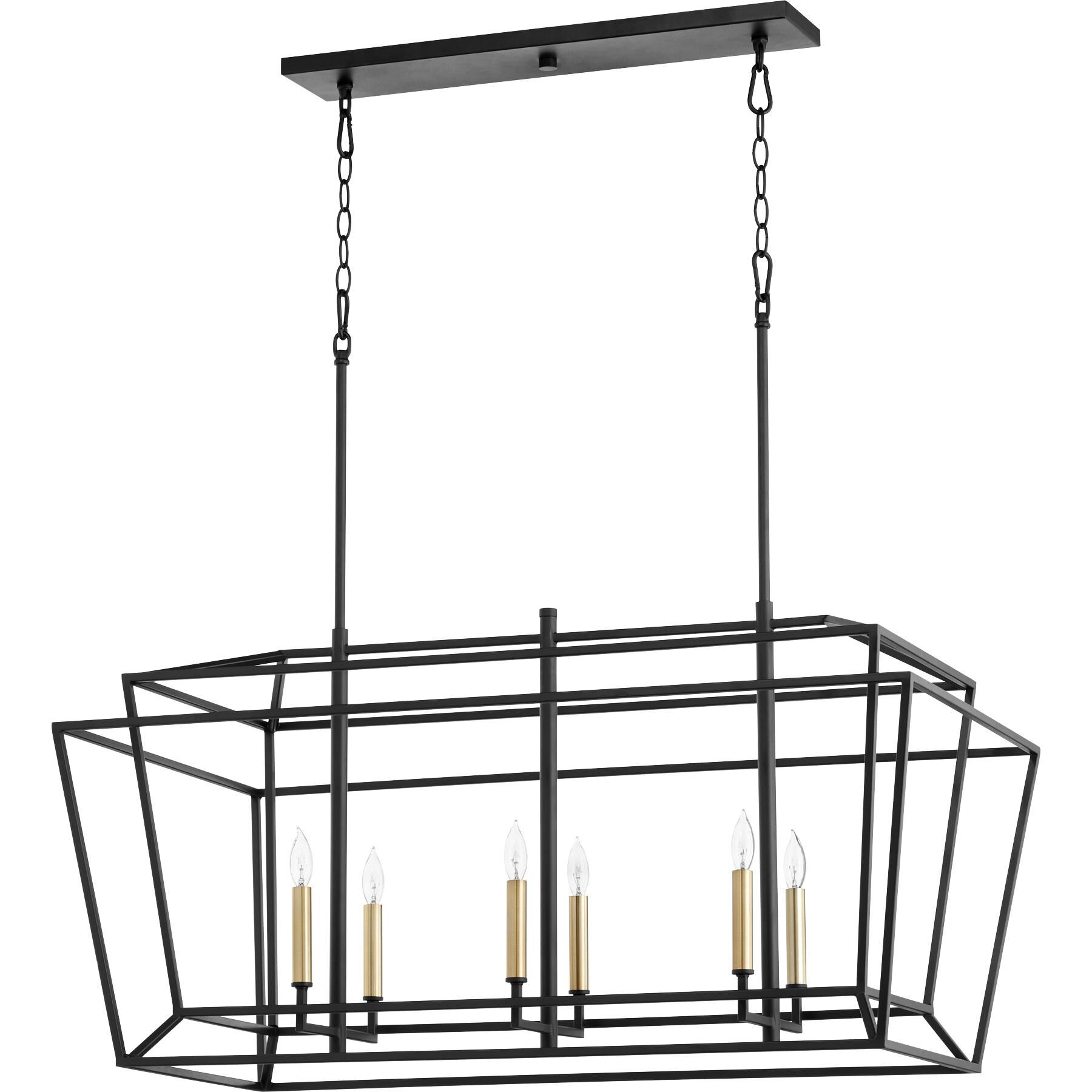 Monument 38 Inch 6 Light Linear Suspension Light by Quorum International