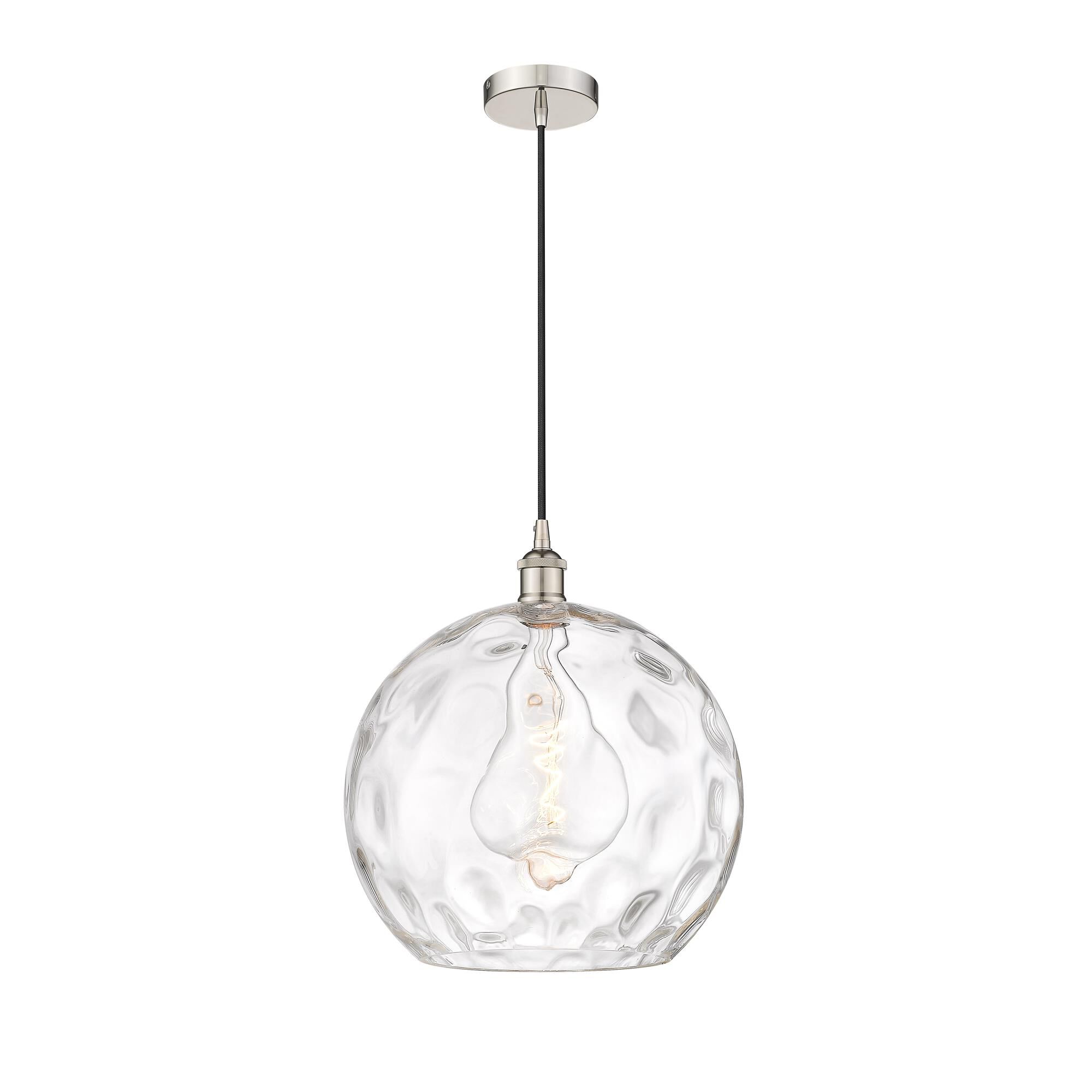 Shown in Polished Nickel finish and Clear glass