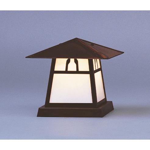 Shown in Bronze finish and White Opalescent glass and Bungalow accent
