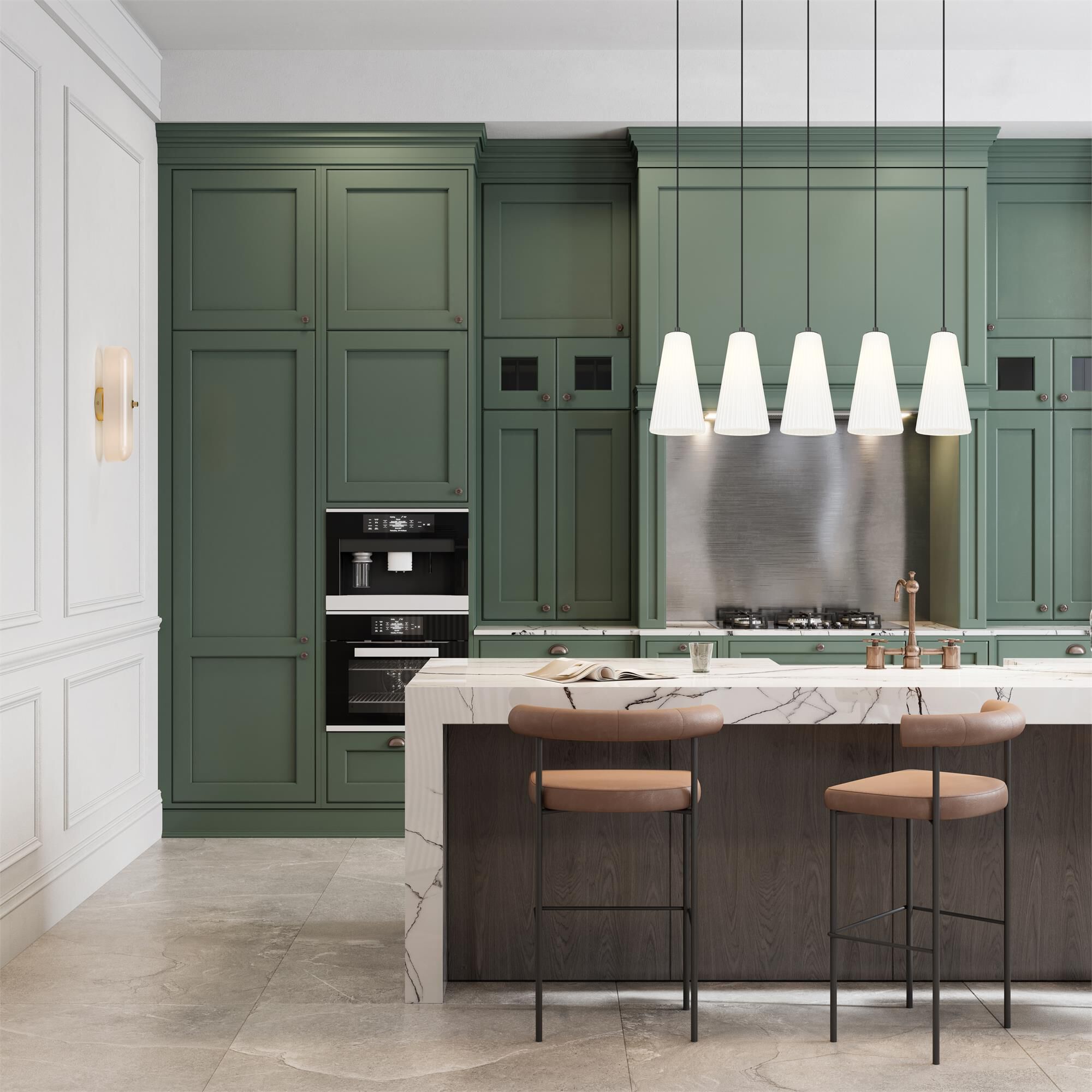 Shown in Matte Black finish and White glass and White shade