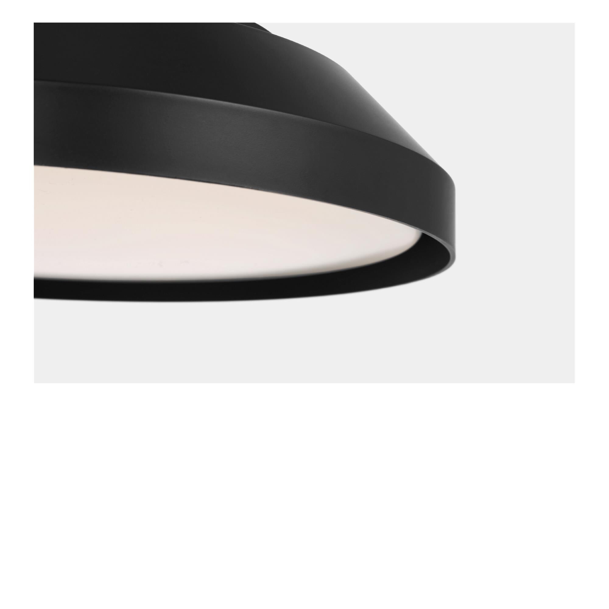 Shown in Midnight Black finish and White Acrylic shade