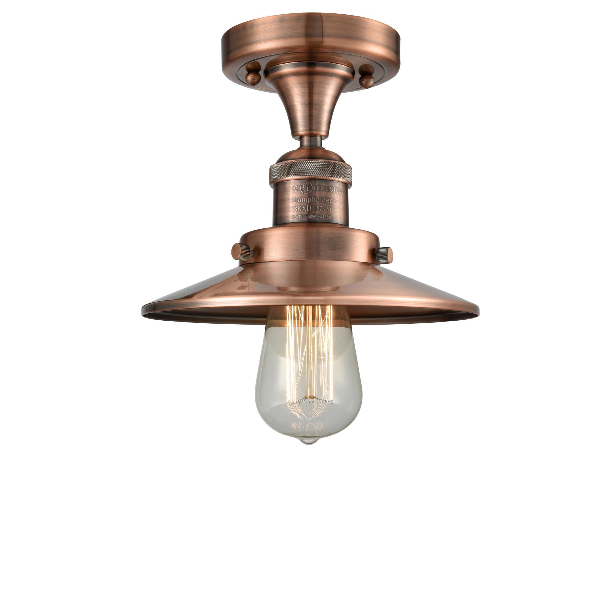 Bruno Marashlian Railroad 7 Inch 1 Light Semi Flush Mount by Innovations Lighting
