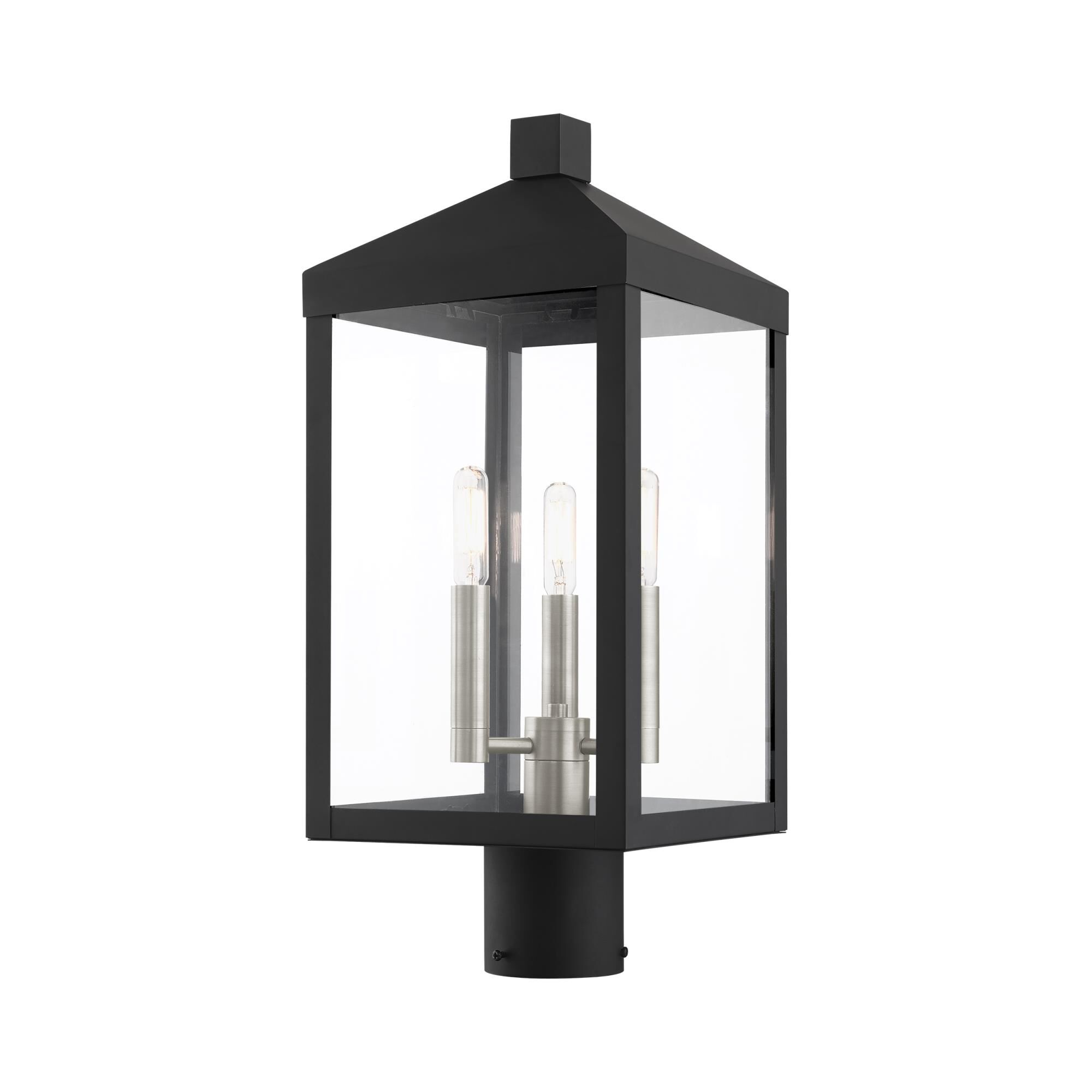 Nyack 19 Inch Tall 3 Light Outdoor Post Lamp by Livex Lighting