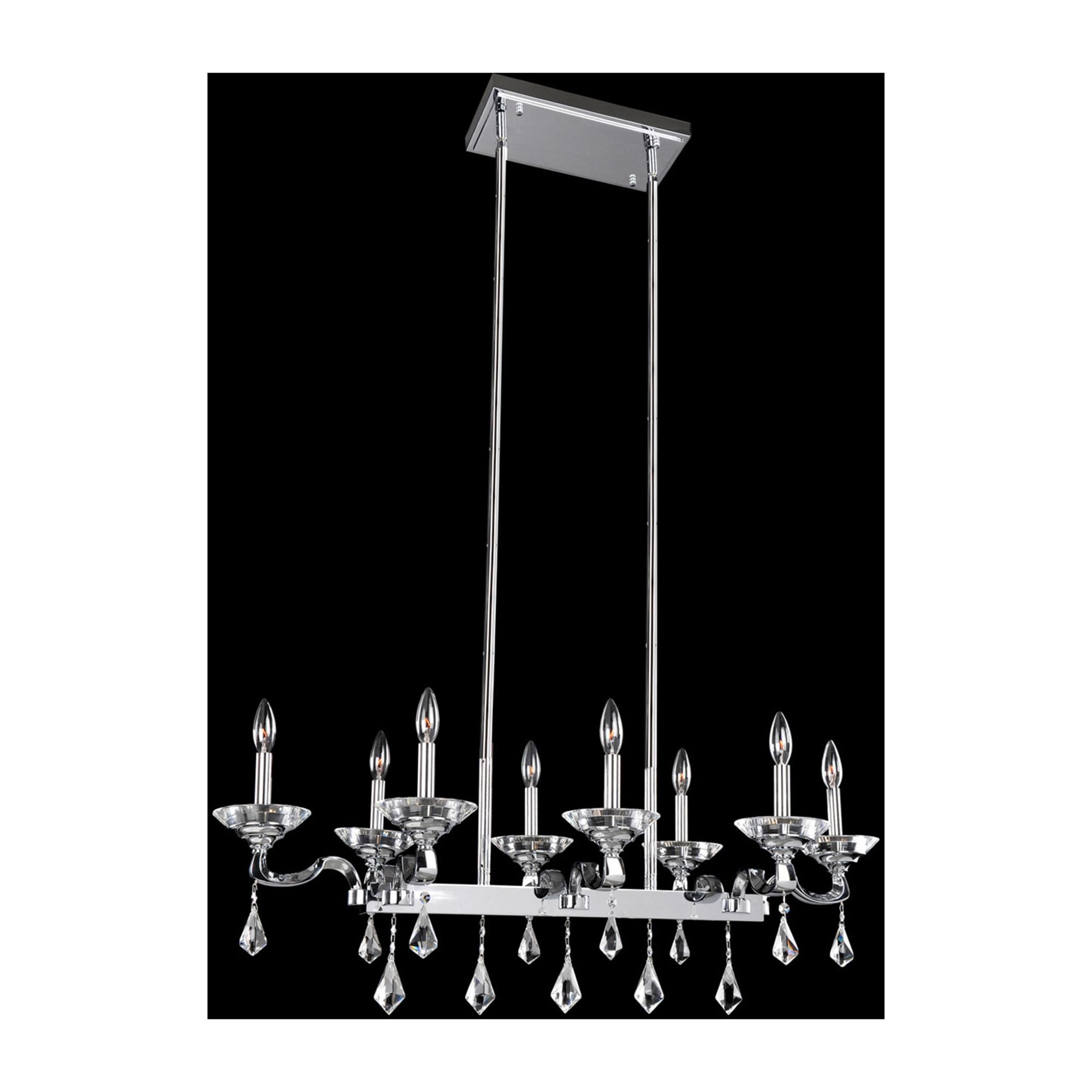 Shown in Chrome finish and Firenze Clear crystal