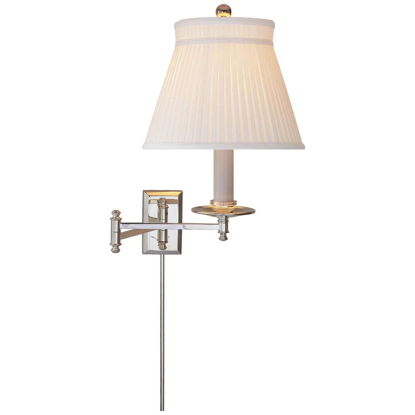 Shown in Polished Nickel finish and Cotton shade