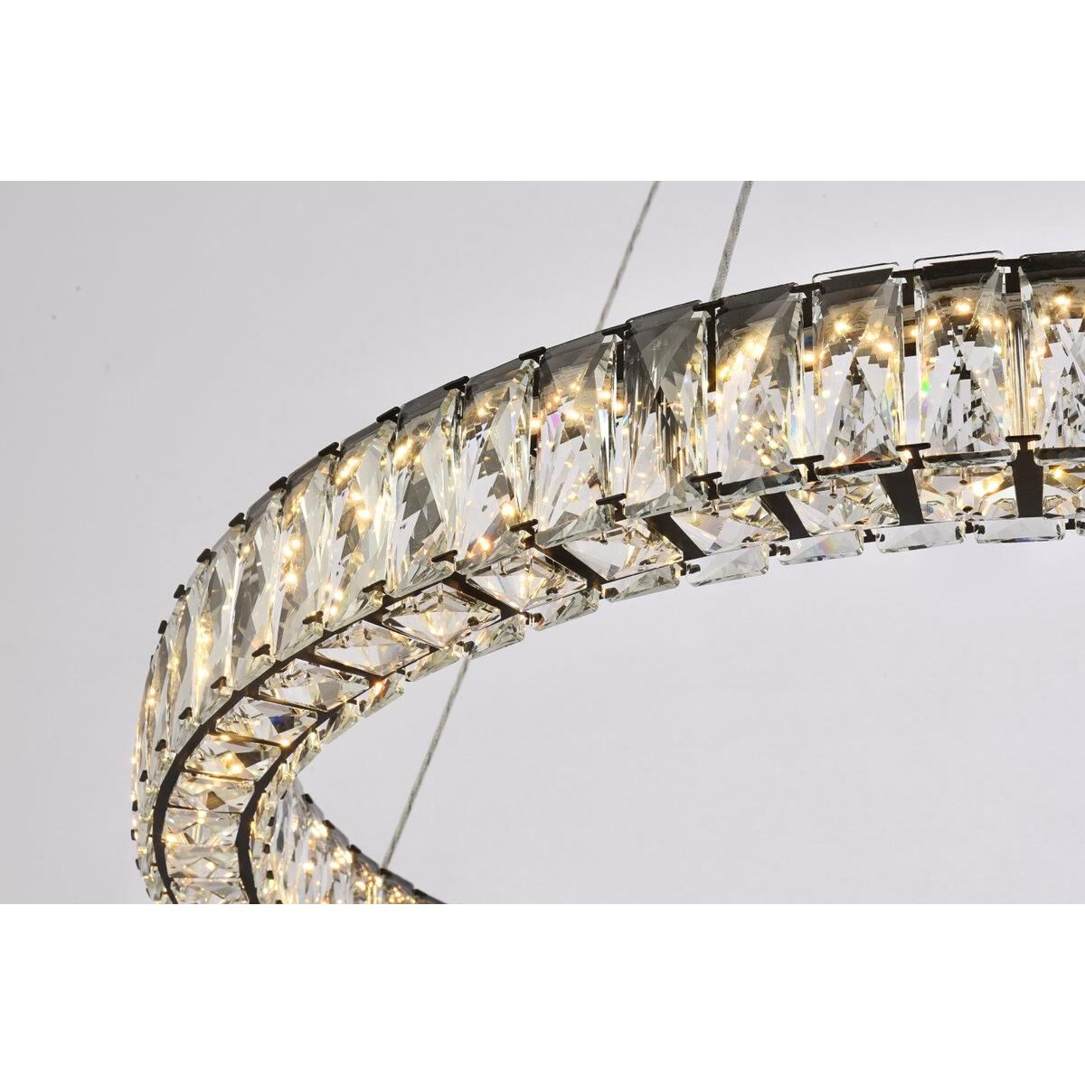 Shown in Black finish and Clear Royal Cut crystal