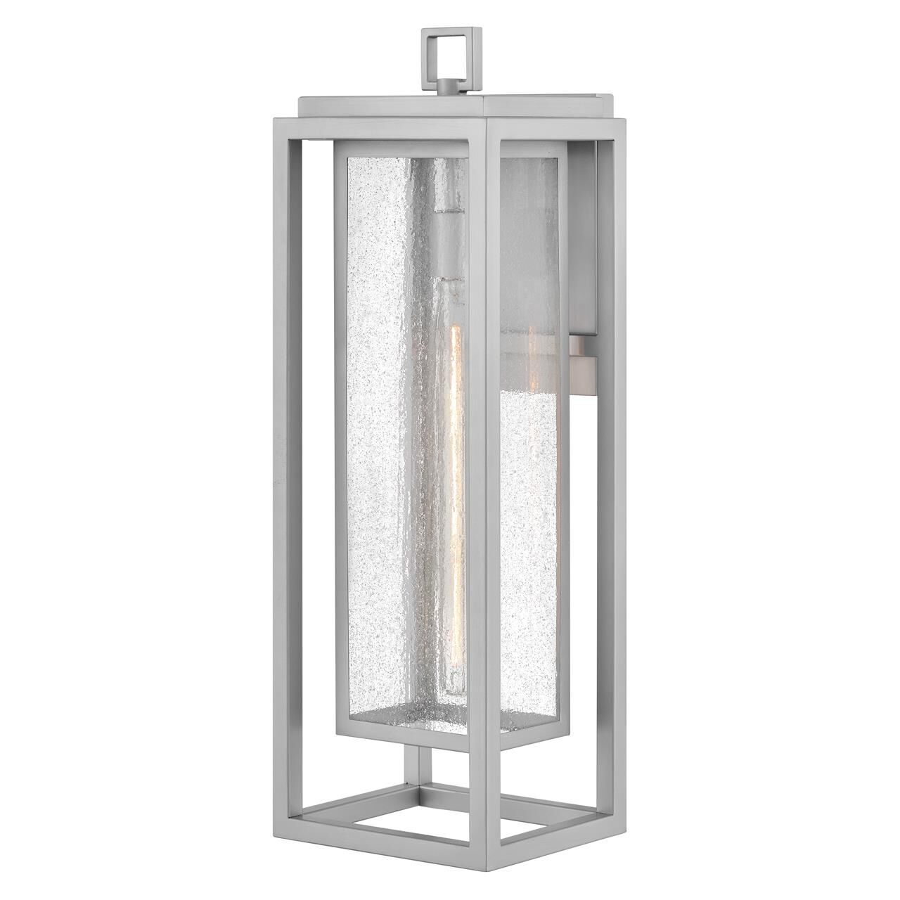 Shown in Satin Nickel finish and Clear Seedy glass