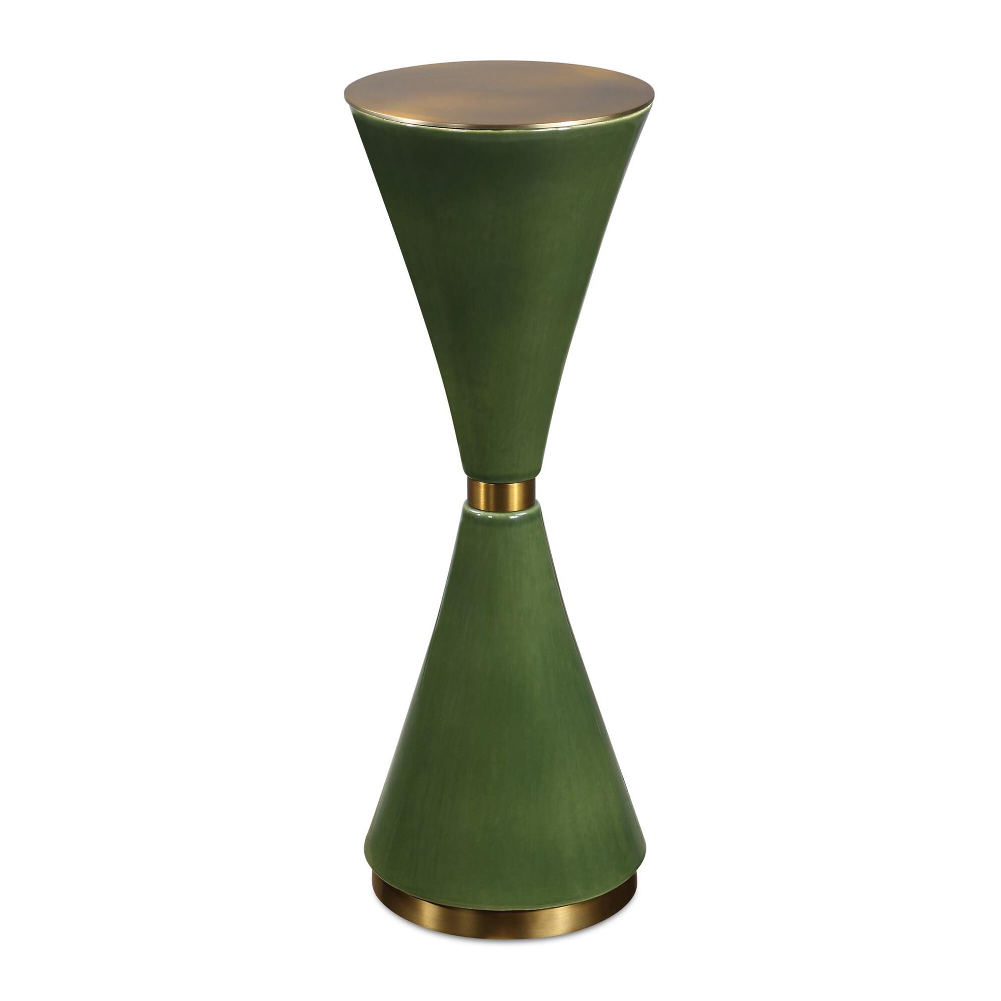Shown in Brass, Green finish