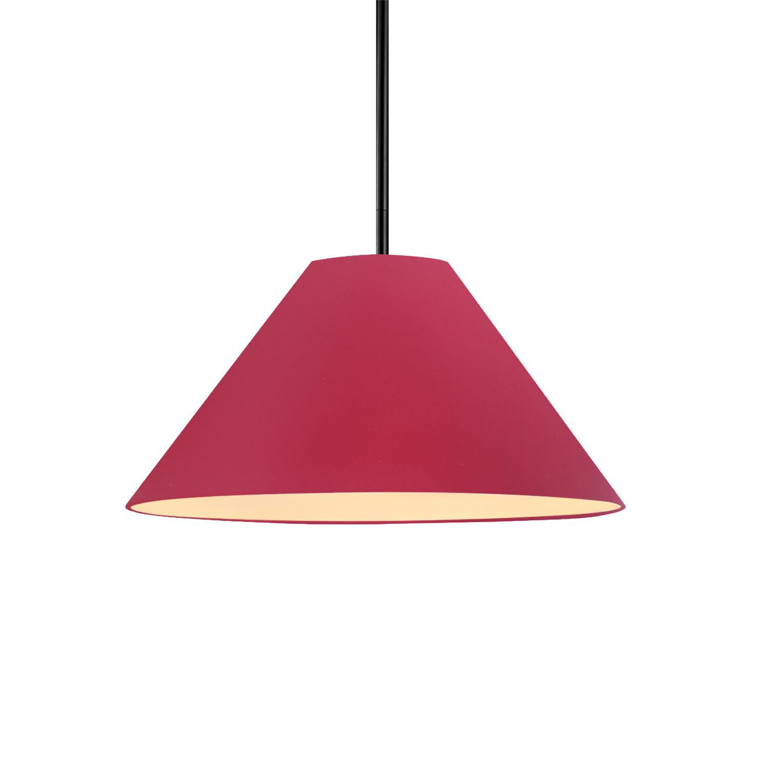Shown in Matte Black finish and Cerise shade