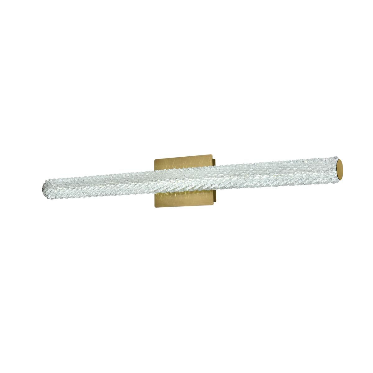 Shown in Satin Gold finish and Clear Royal Cut crystal