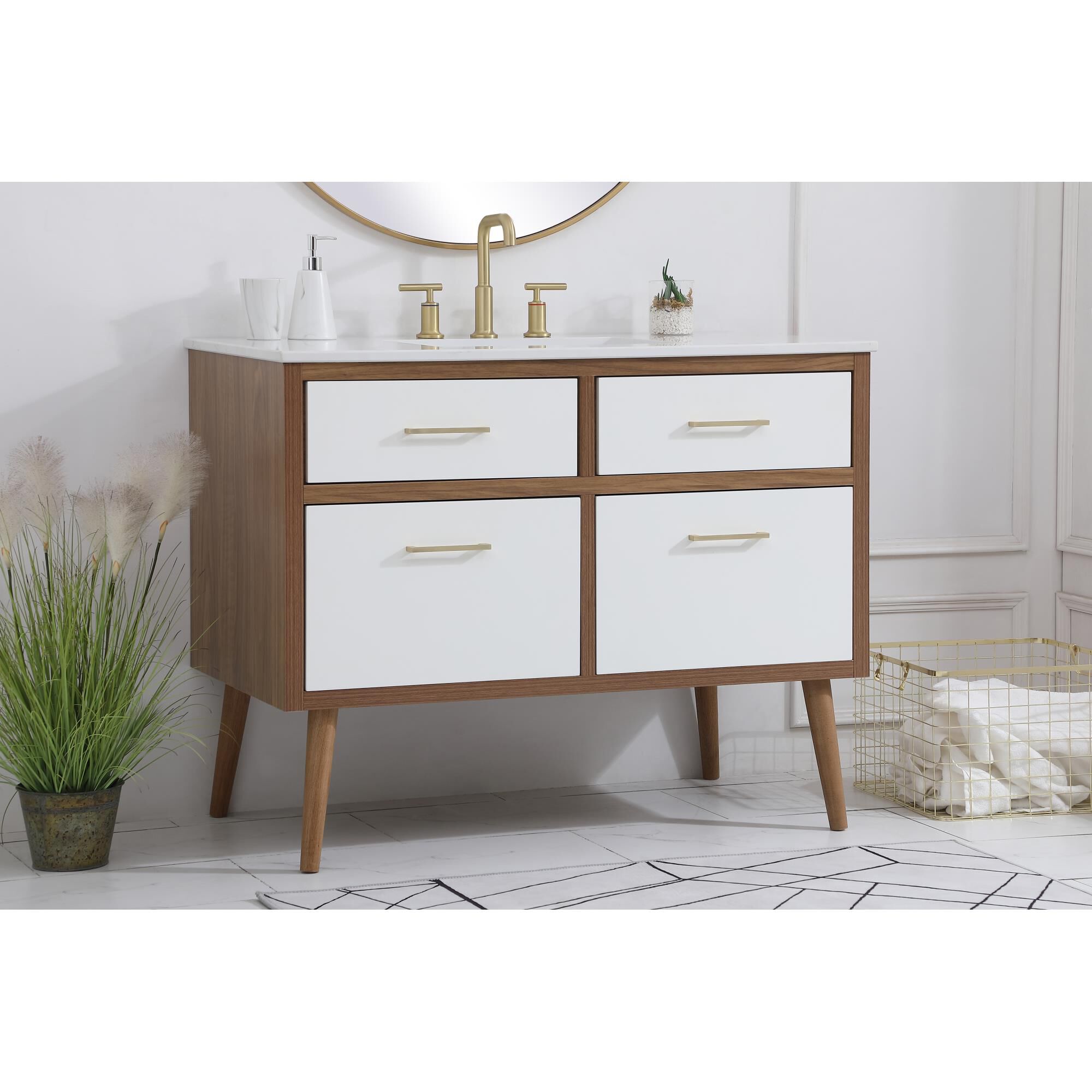 Shown in White And Gold With Ivory finish