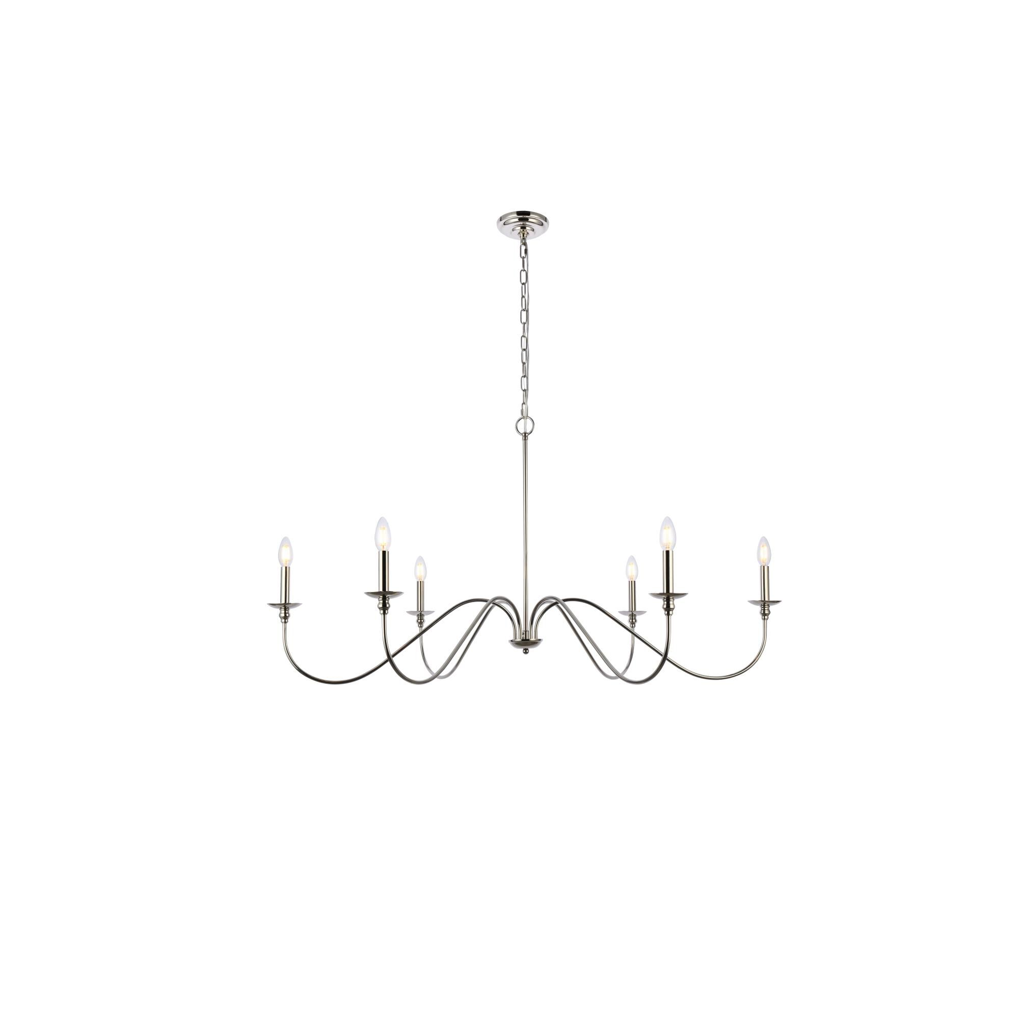 Rohan 48 Inch 6 Light Chandelier by Elegant Lighting