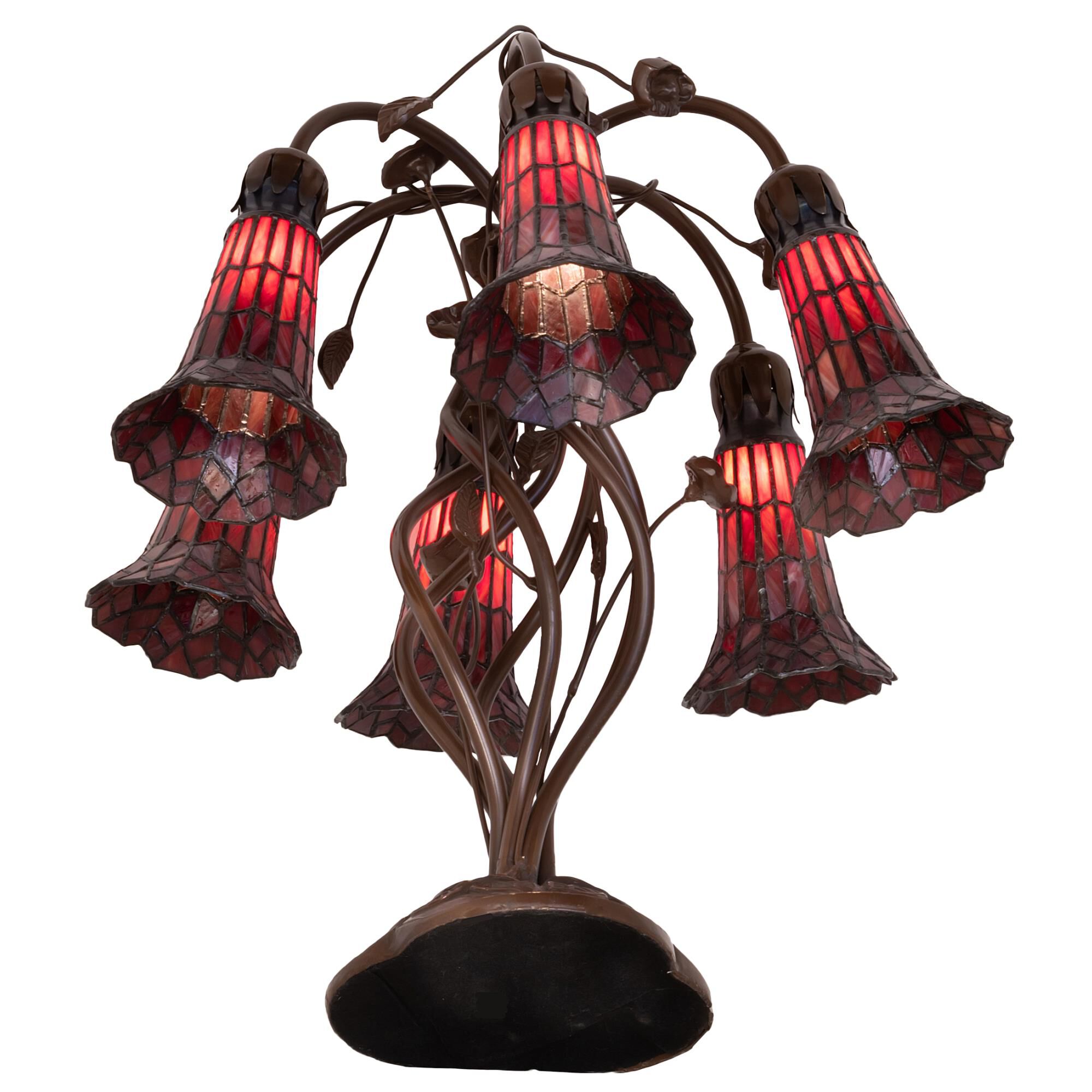 Stained Glass Pond Lily 18 Inch Table Lamp by Meyda Lighting