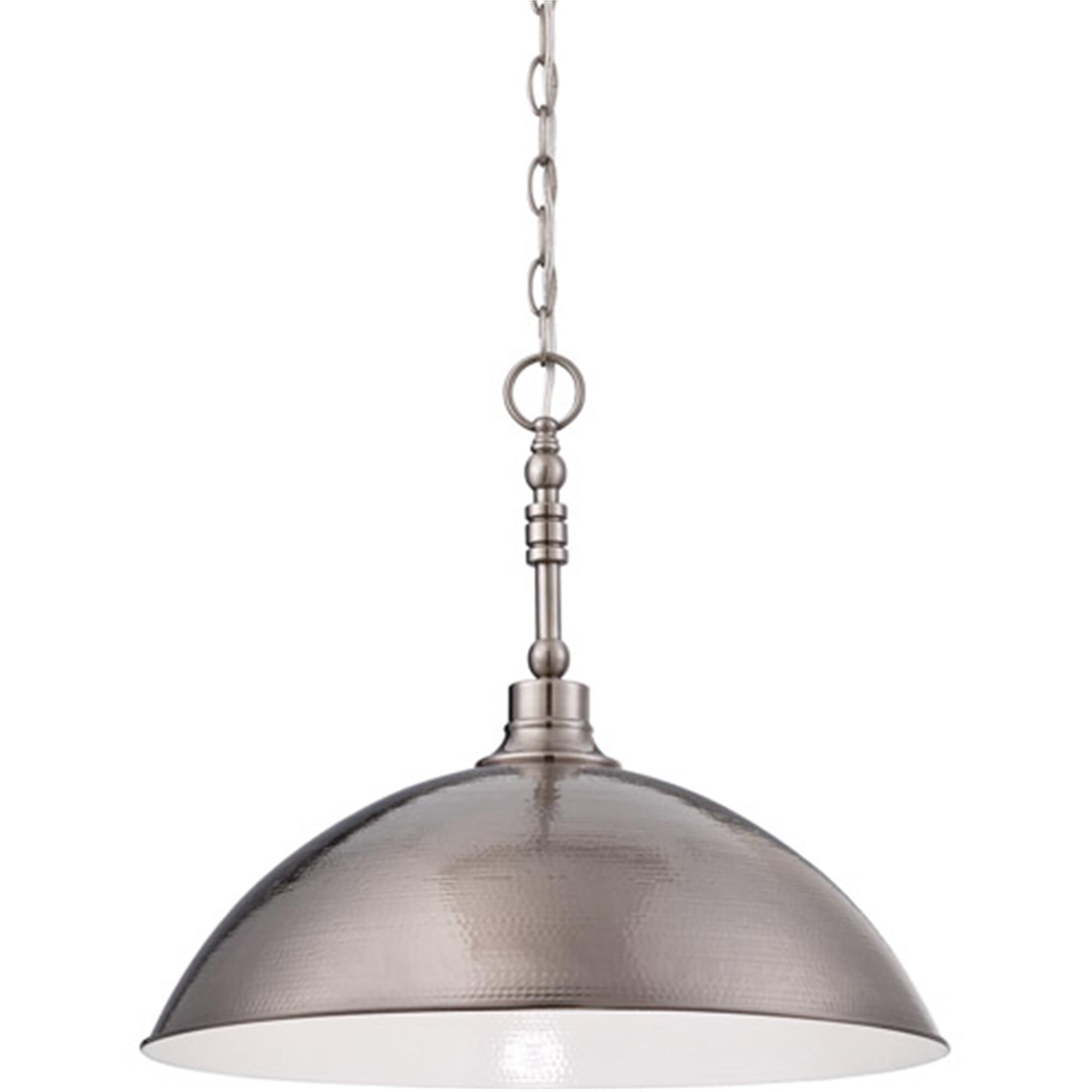 Shown in Antique Nickel finish and Yes glass and Yes shade