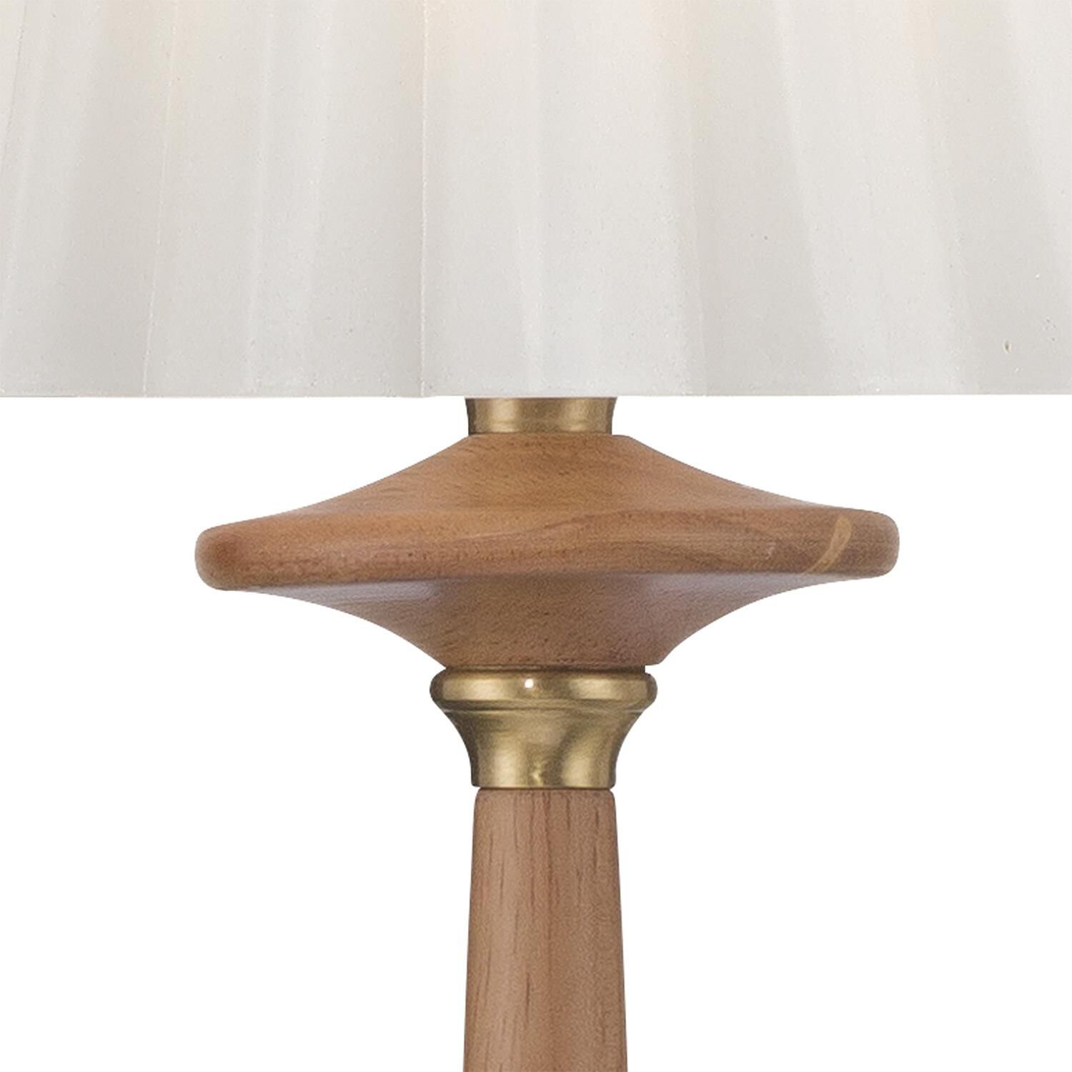 Shown in Aged Brass , Wood finish and Strie glass and Strie Glass shade