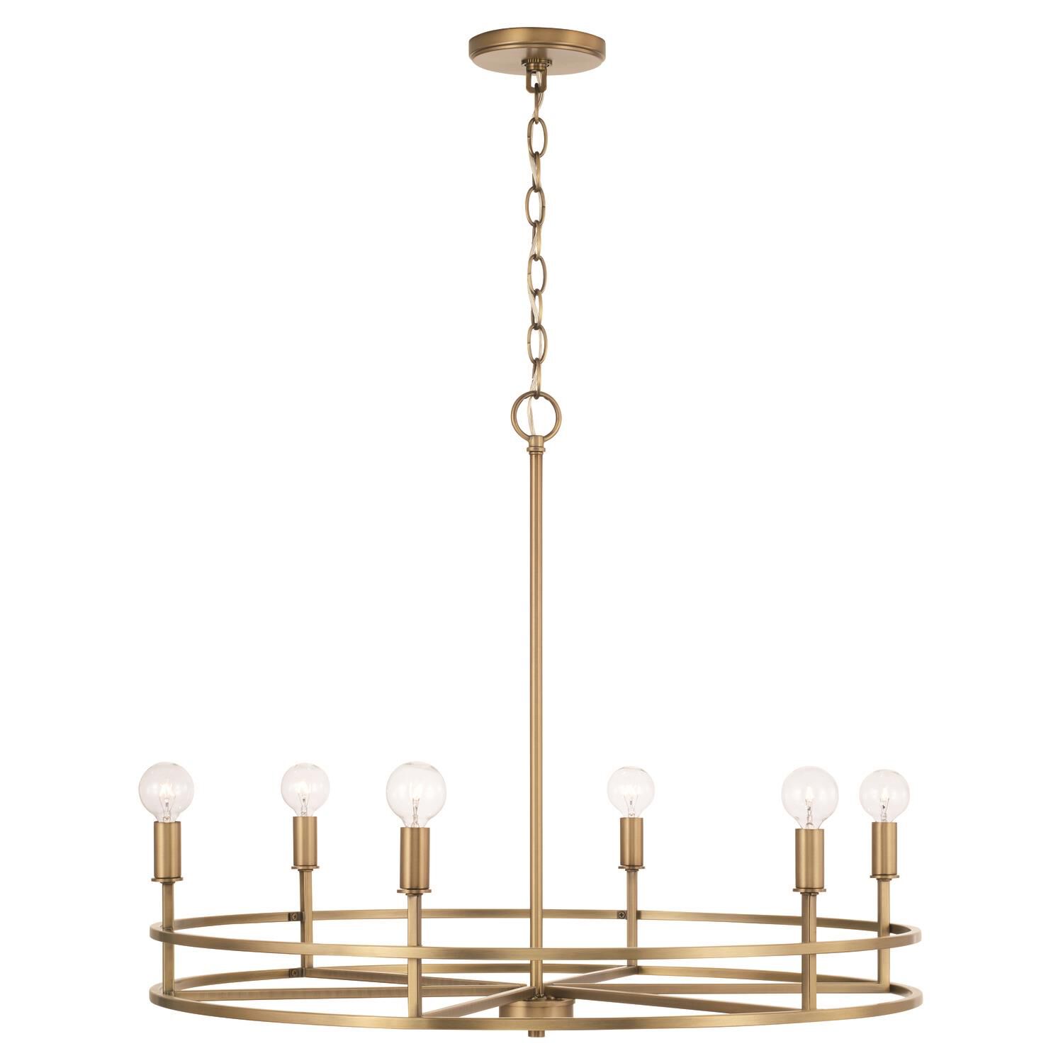 Fuller 28 Inch 6 Light Chandelier by Homeplace by Capital Lighting Fixture Company