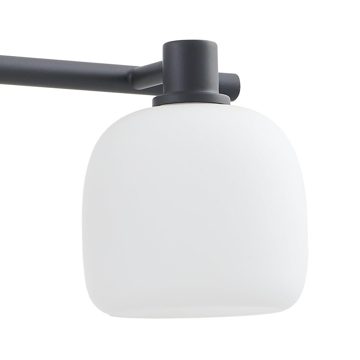 Shown in Matte Black finish and Etched Opal glass