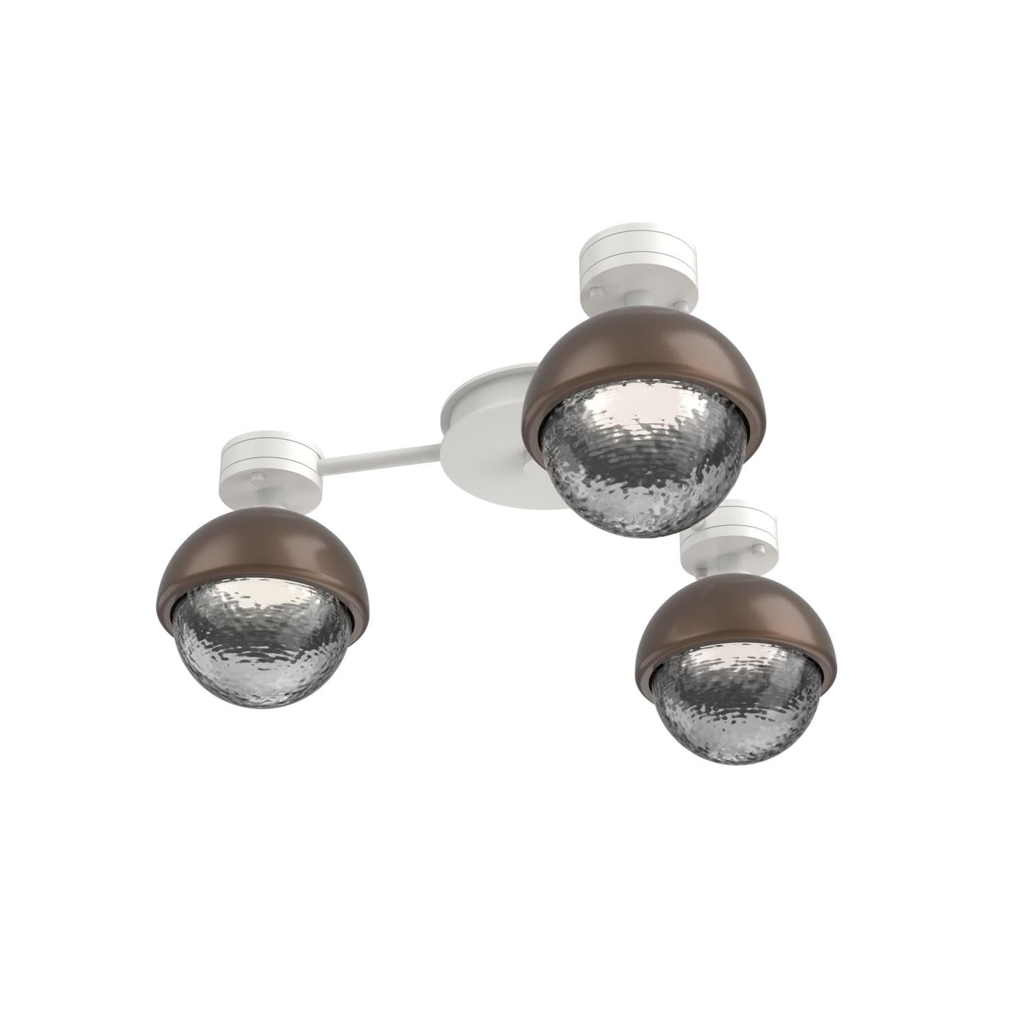 Shown in Salt White finish and Smoke glass and Burnished Bronze accent