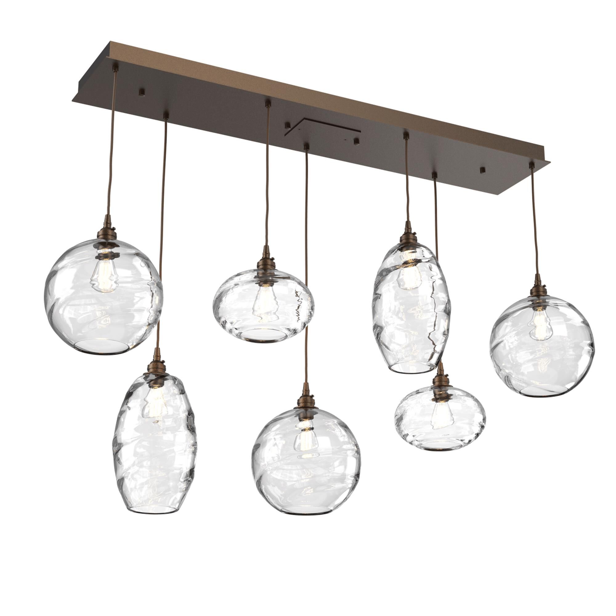Shown in Flat Bronze finish and Optic Clear glass