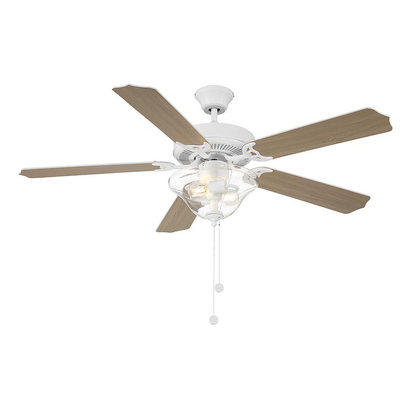 52 Inch Ceiling Fan with Light Kit by Meridian Lighting