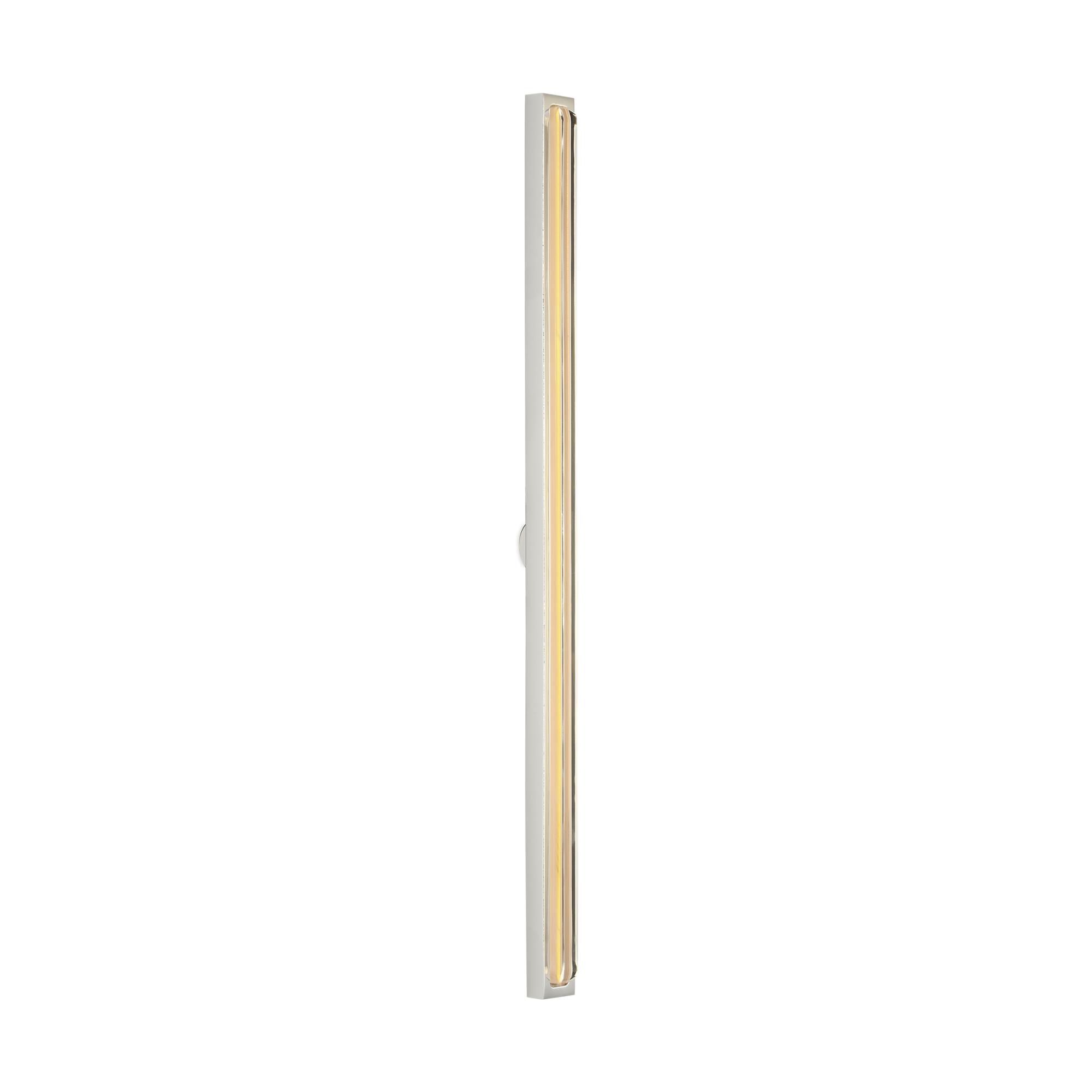 Shown in Polished Nickel finish and Clear Crystal glass