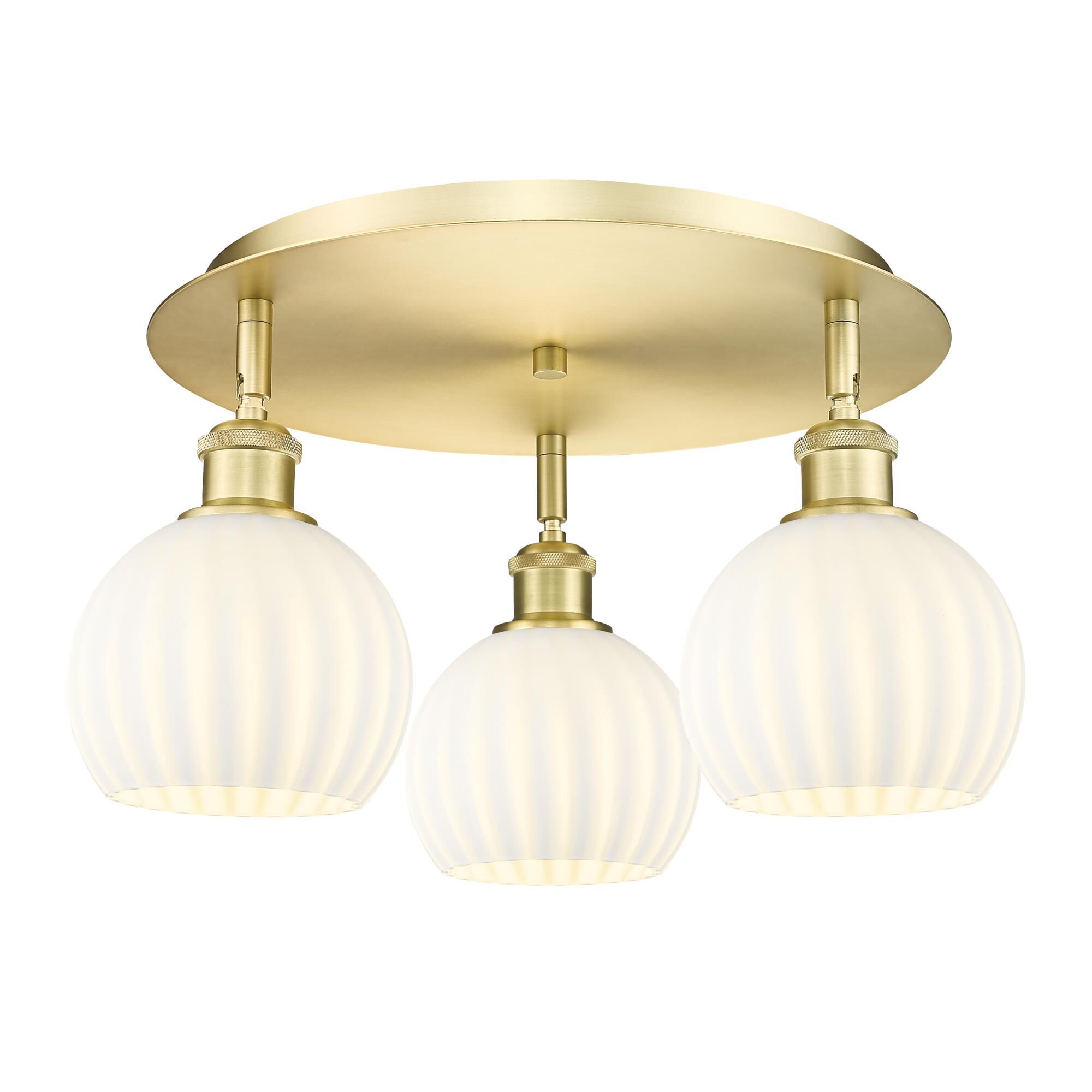 Bruno Marashlian White Venetian 18 Inch Flush Mount by Innovations Lighting