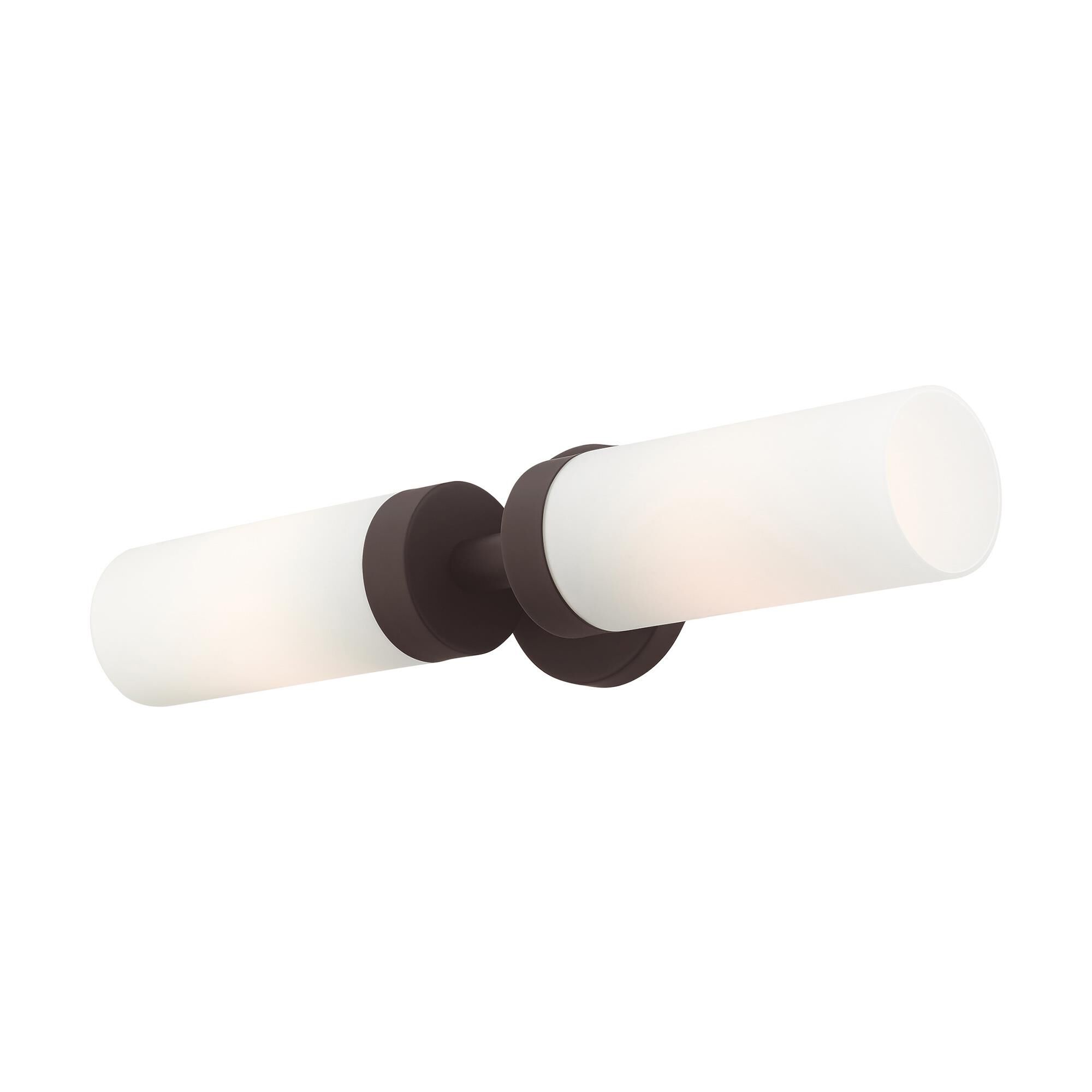 Shown in Bronze finish and Hand Blown Satin Opal White glass